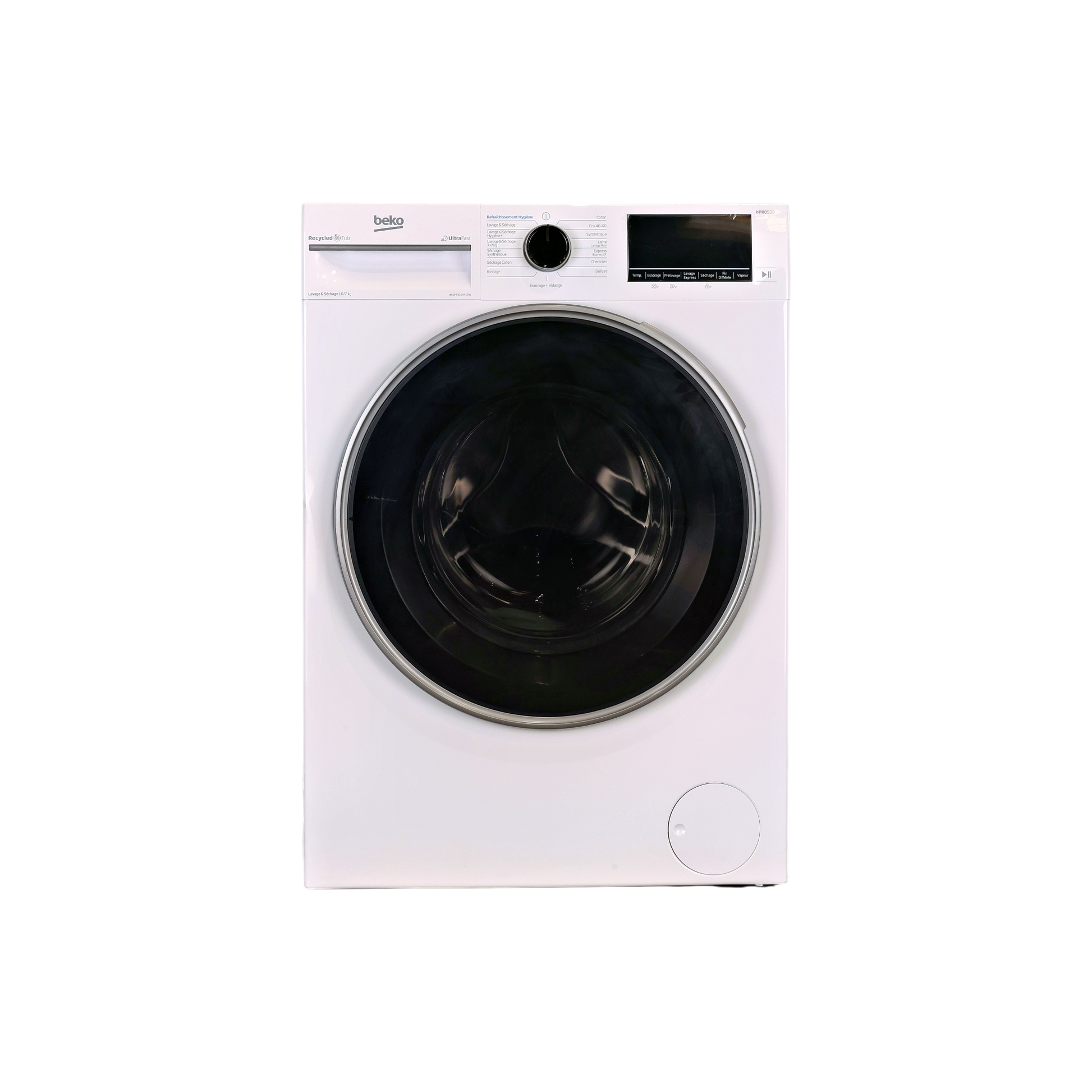Lave-Linge Sechant 10 kg Reconditionné BEKO B5DFT5104412W : vue de face