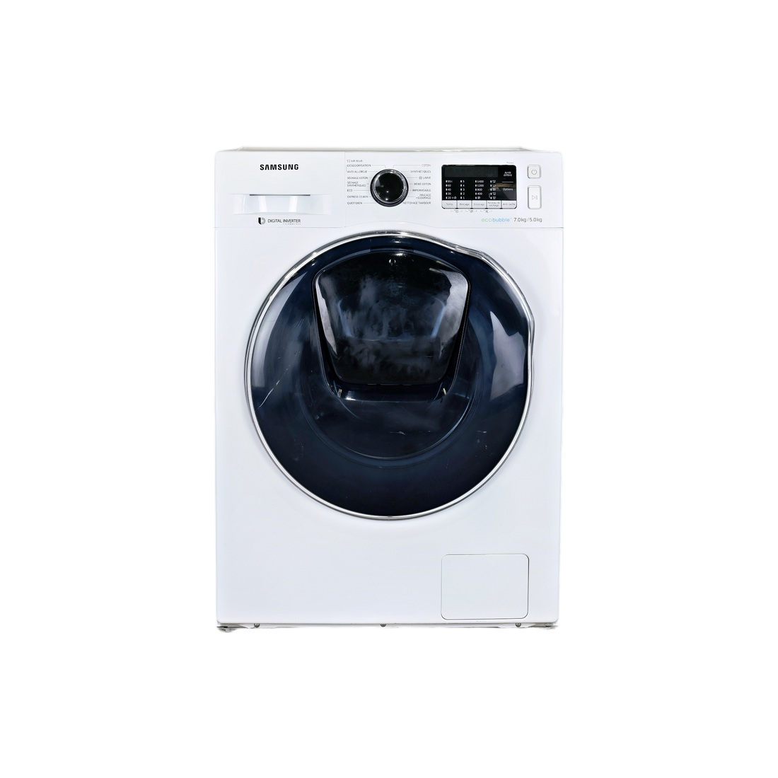 Lave-Linge Sechant 7 kg Reconditionné SAMSUNG WD70K5B10OW : vue de face