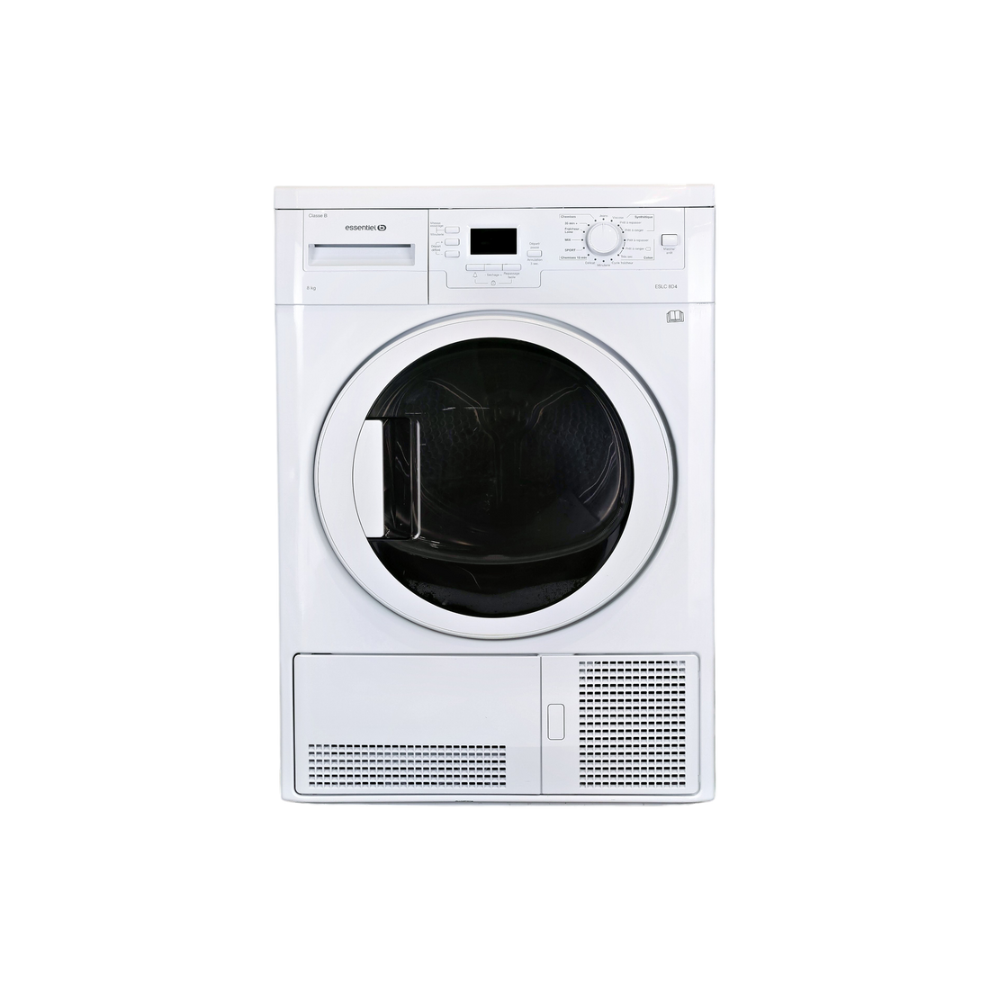 Seche-Linge Condensation 8 kg Reconditionné ESSENTIEL B ESLC8D4 : vue de face