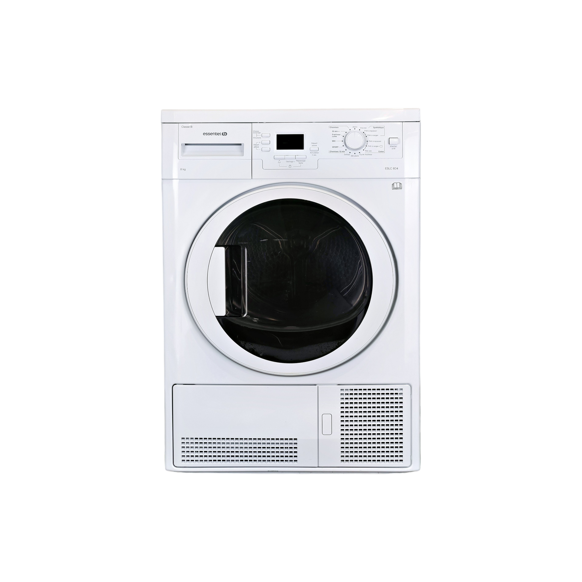 Seche-Linge Condensation 8 kg Reconditionné ESSENTIEL B ESLC8D4 : vue de face