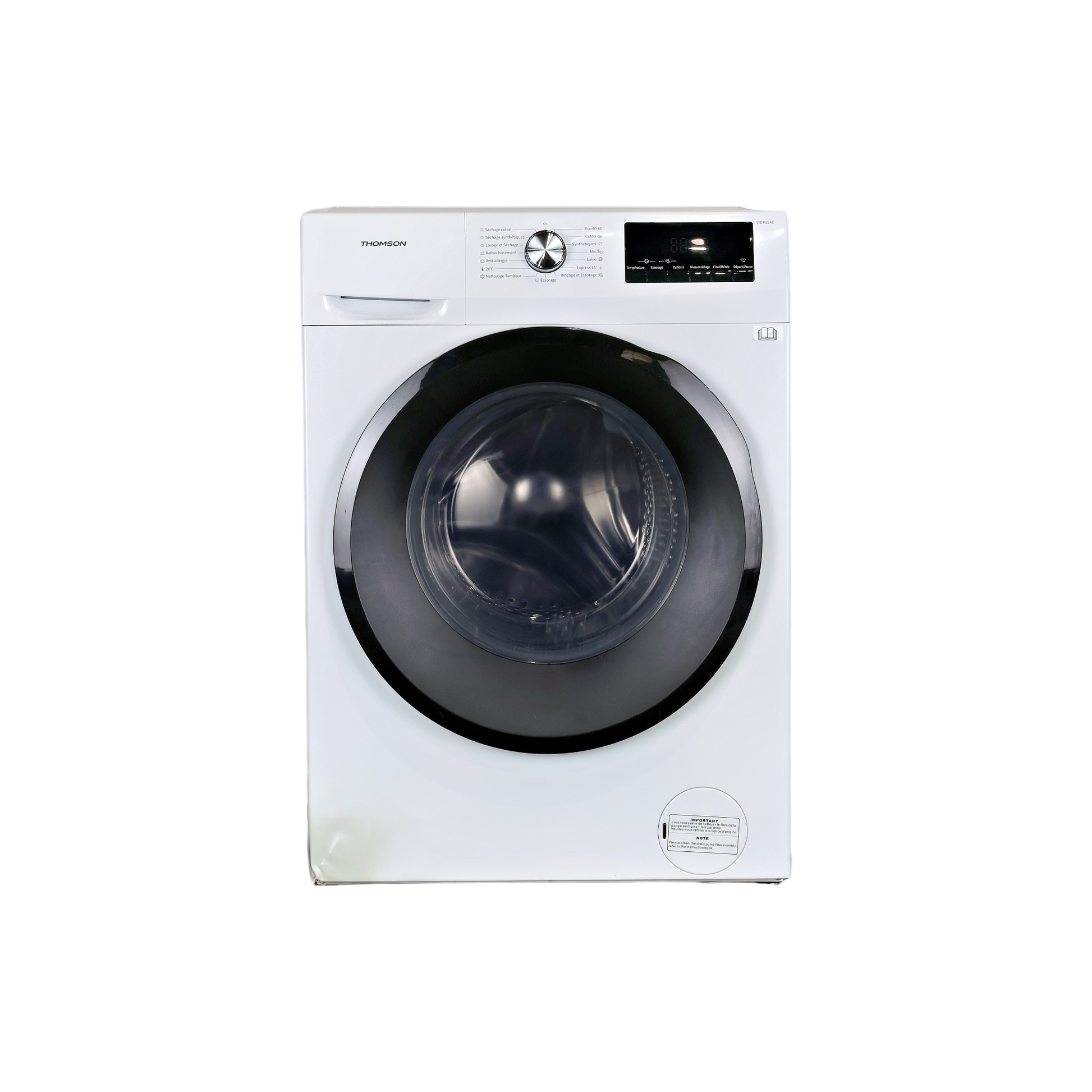 Lave-Linge Sechant 8 kg Reconditionné THOMSON WDP85AD : vue de face