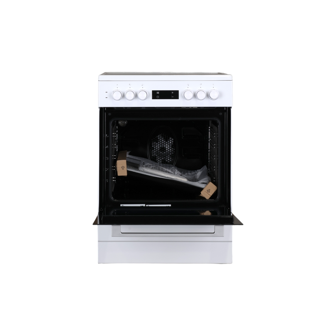 Cuisinière Vitrocéramique  Reconditionné BEKO FSE67300WCS : vue de l'intérieur