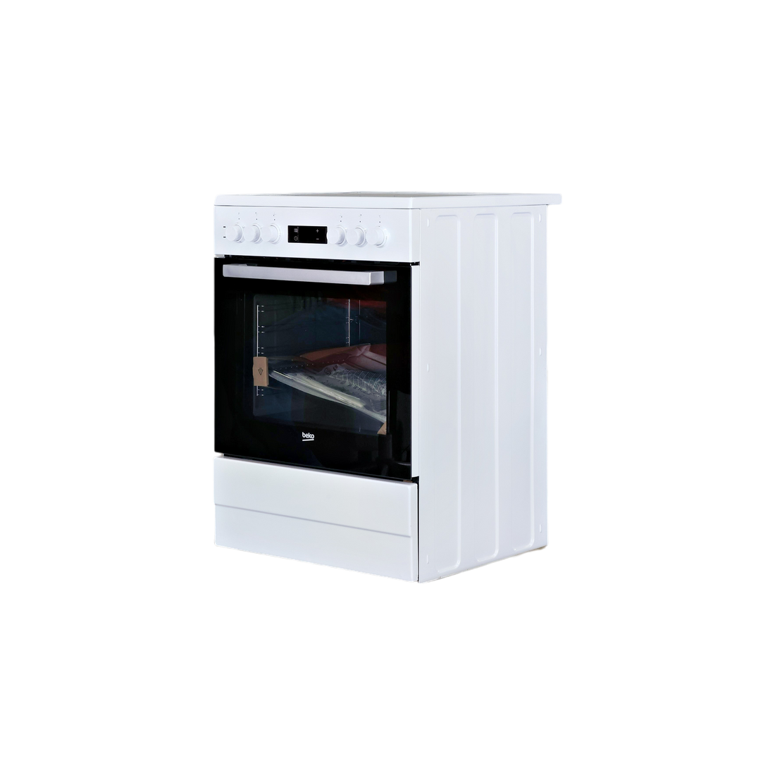 Cuisinière Vitrocéramique  Reconditionné BEKO FSE67300WCS : vue du côté gauche