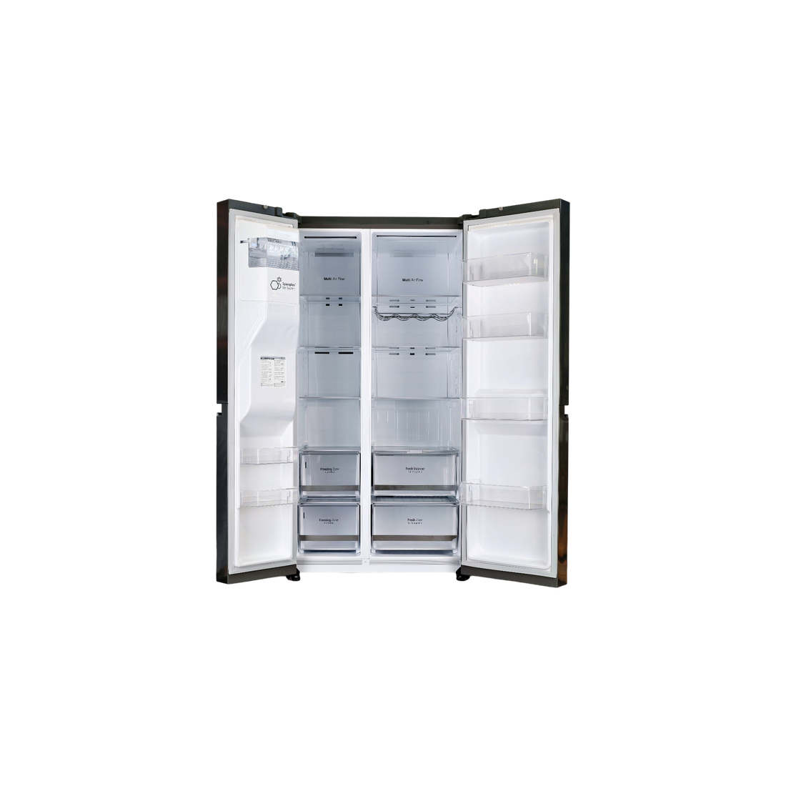 Réfrigérateur Américain 635 L Reconditionné LG GSLV80DSLF : vue de l'intérieur