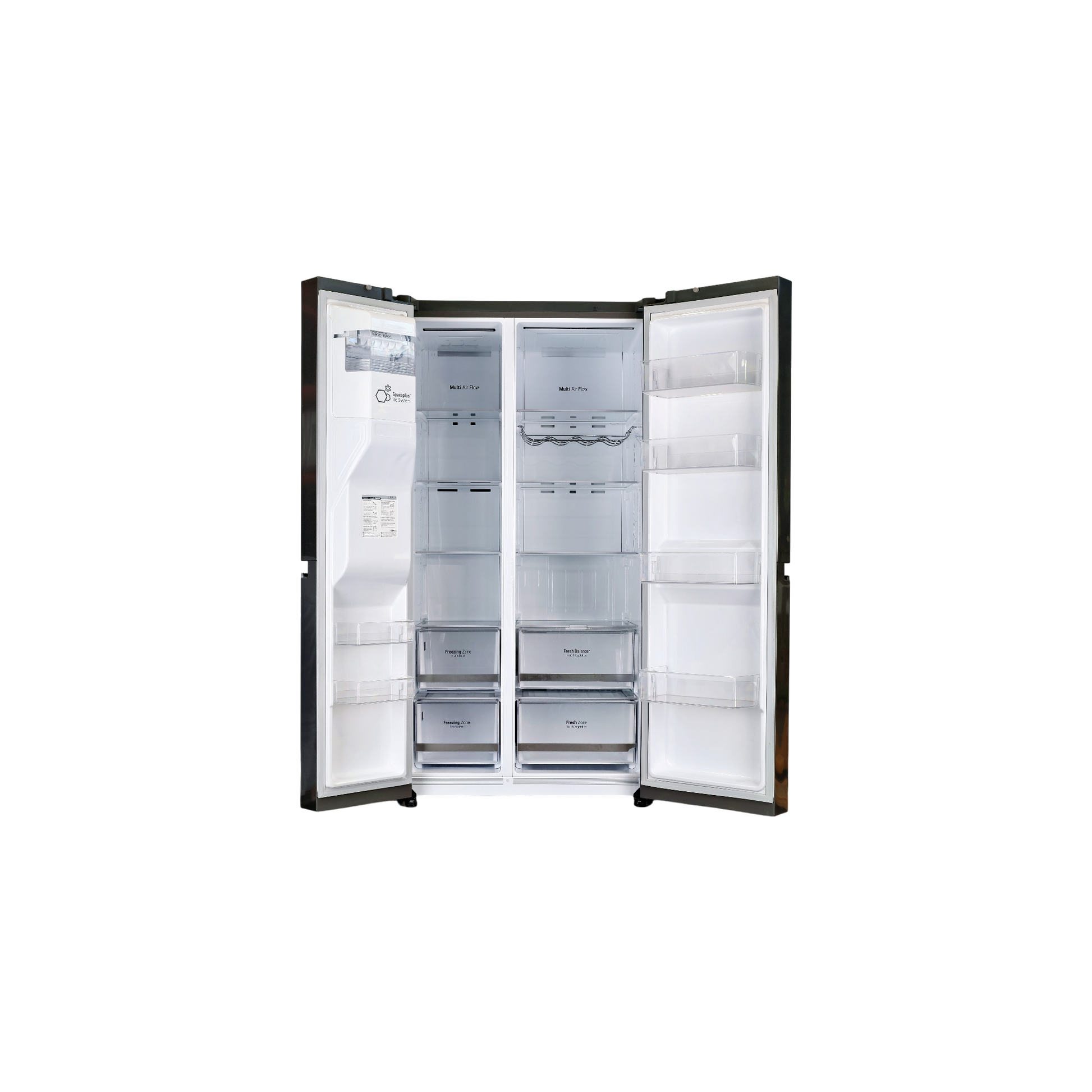 Réfrigérateur Américain 635 L Reconditionné LG GSLV80DSLF : vue de l'intérieur