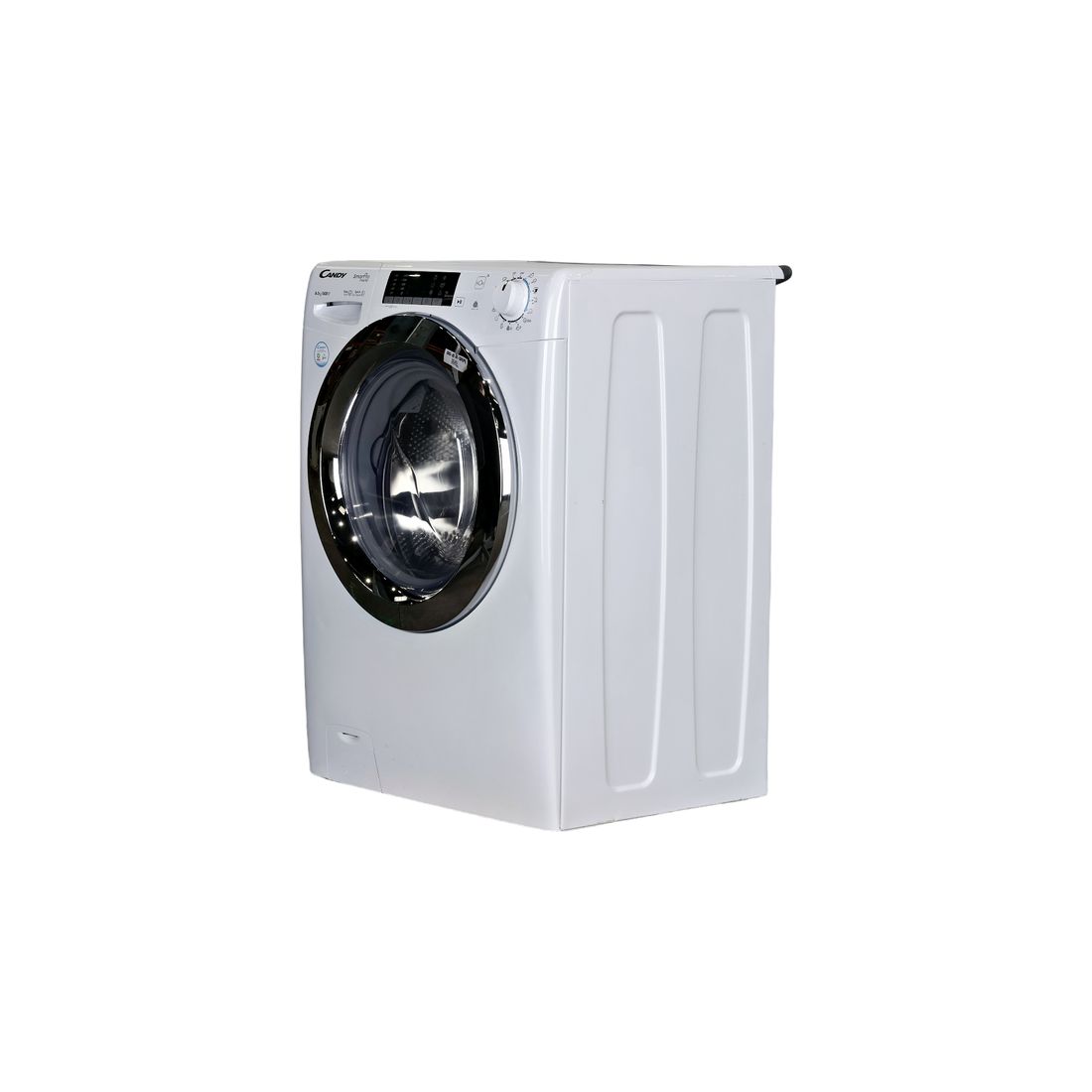 Lave-Linge Sechant 8 kg Reconditionné CANDY CSOW5854TWMC-S : vue du côté gauche