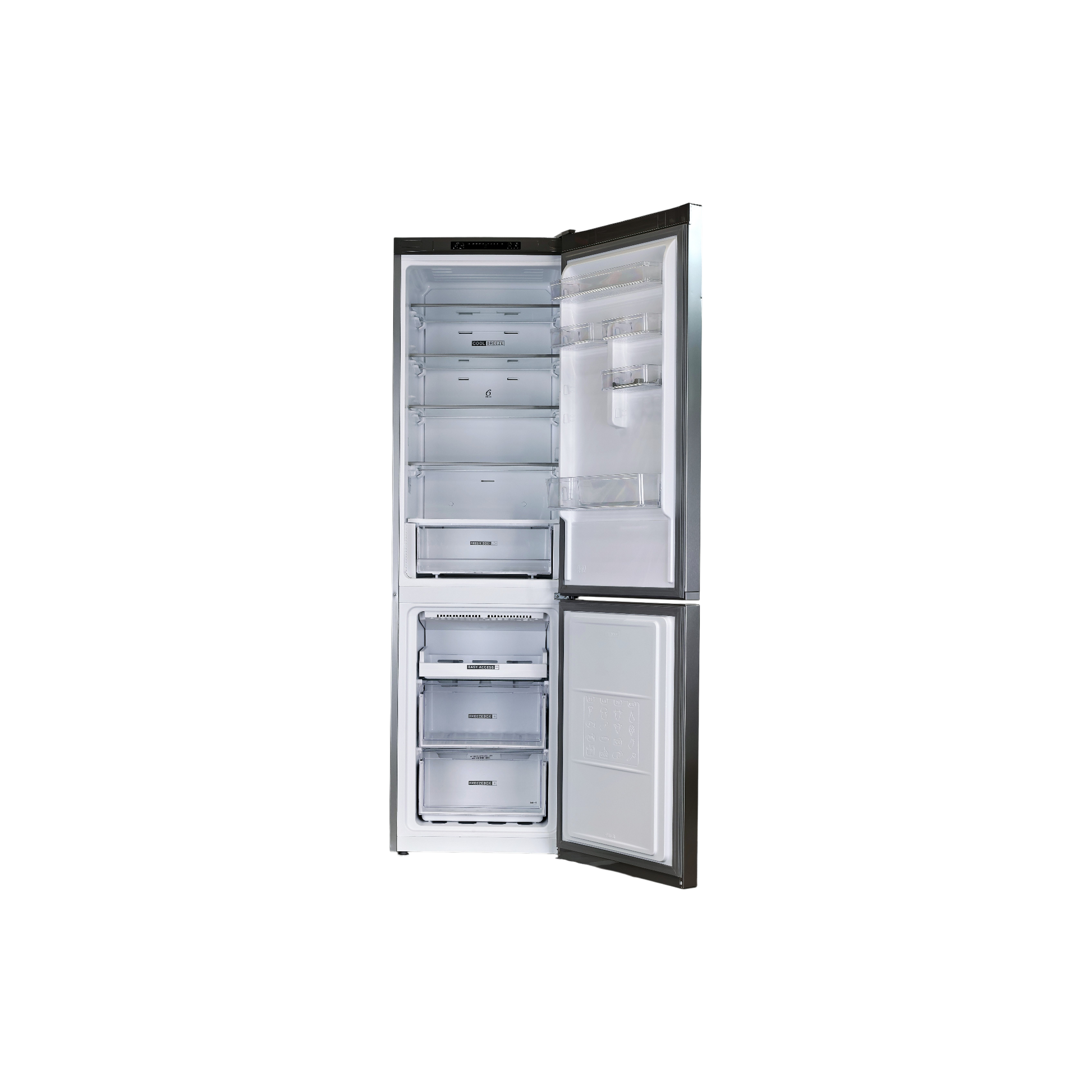 Réfrigérateur Avec Congélateur 367 L Reconditionné WHIRLPOOL W7X93AOX1 : vue de l'intérieur