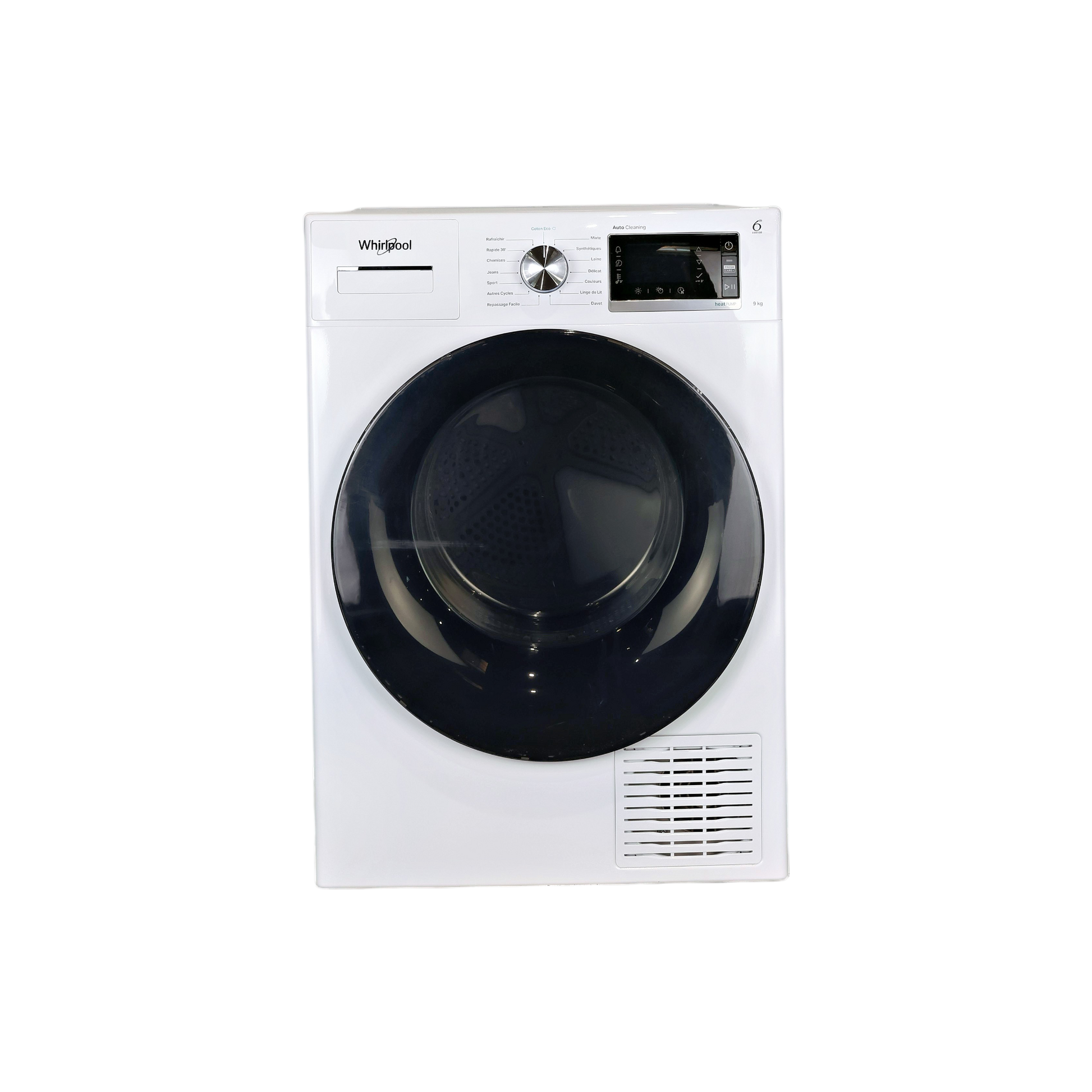 Seche-Linge Pompe À Chaleur 9 kg Reconditionné WHIRLPOOL W6D93WBFR : vue de face