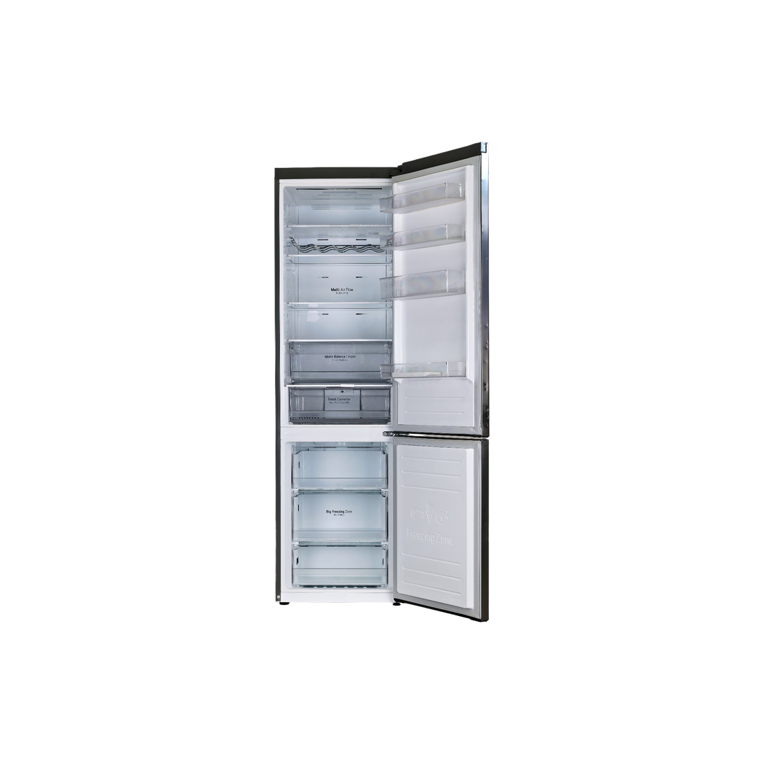 Réfrigérateur Avec Congélateur 384 L Reconditionné LG GBB62PZFFN : vue de l'intérieur