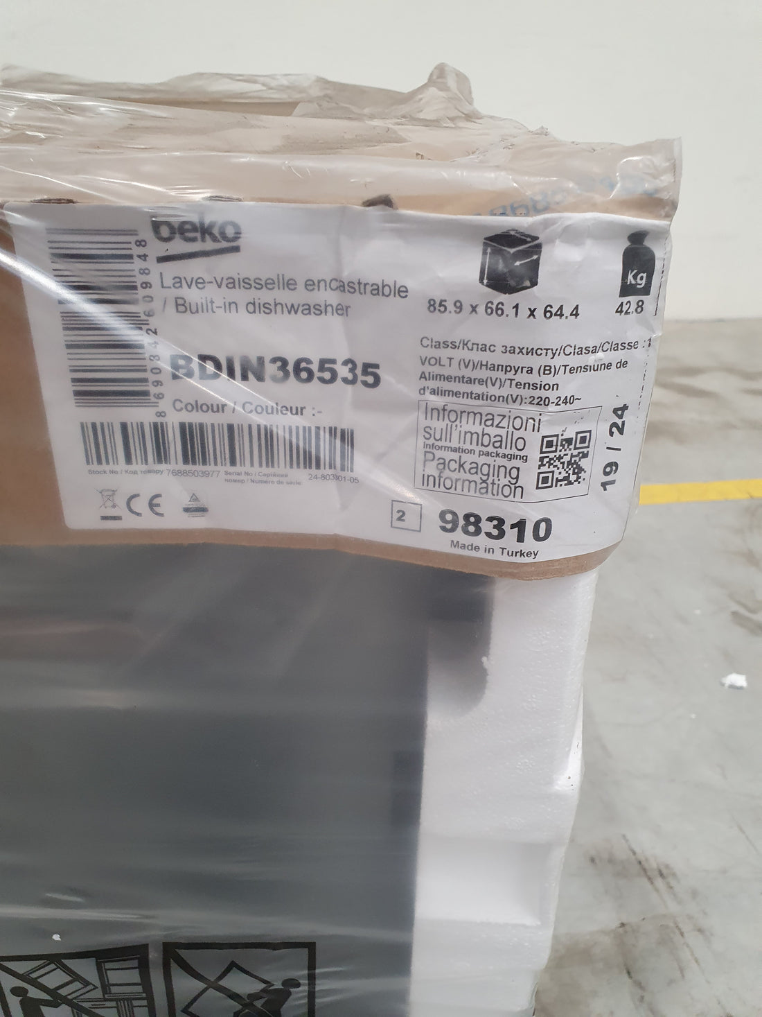 Lave-Vaisselle Encastrable 15 Cvts Reconditionné BEKO BDIN36535 : détails