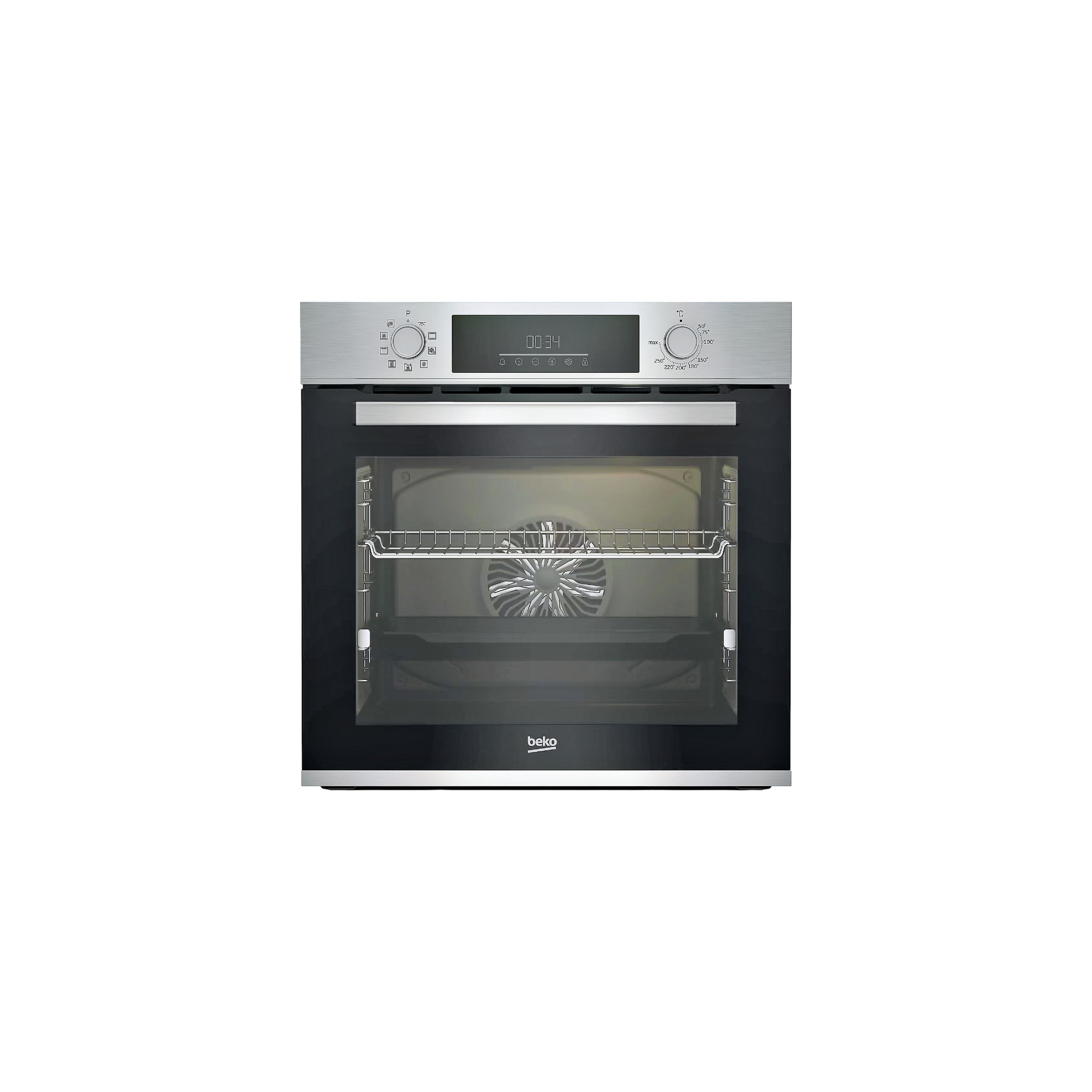 Four Chaleur Tournante 72 L Reconditionné BEKO BBQM12301XC : vue de face