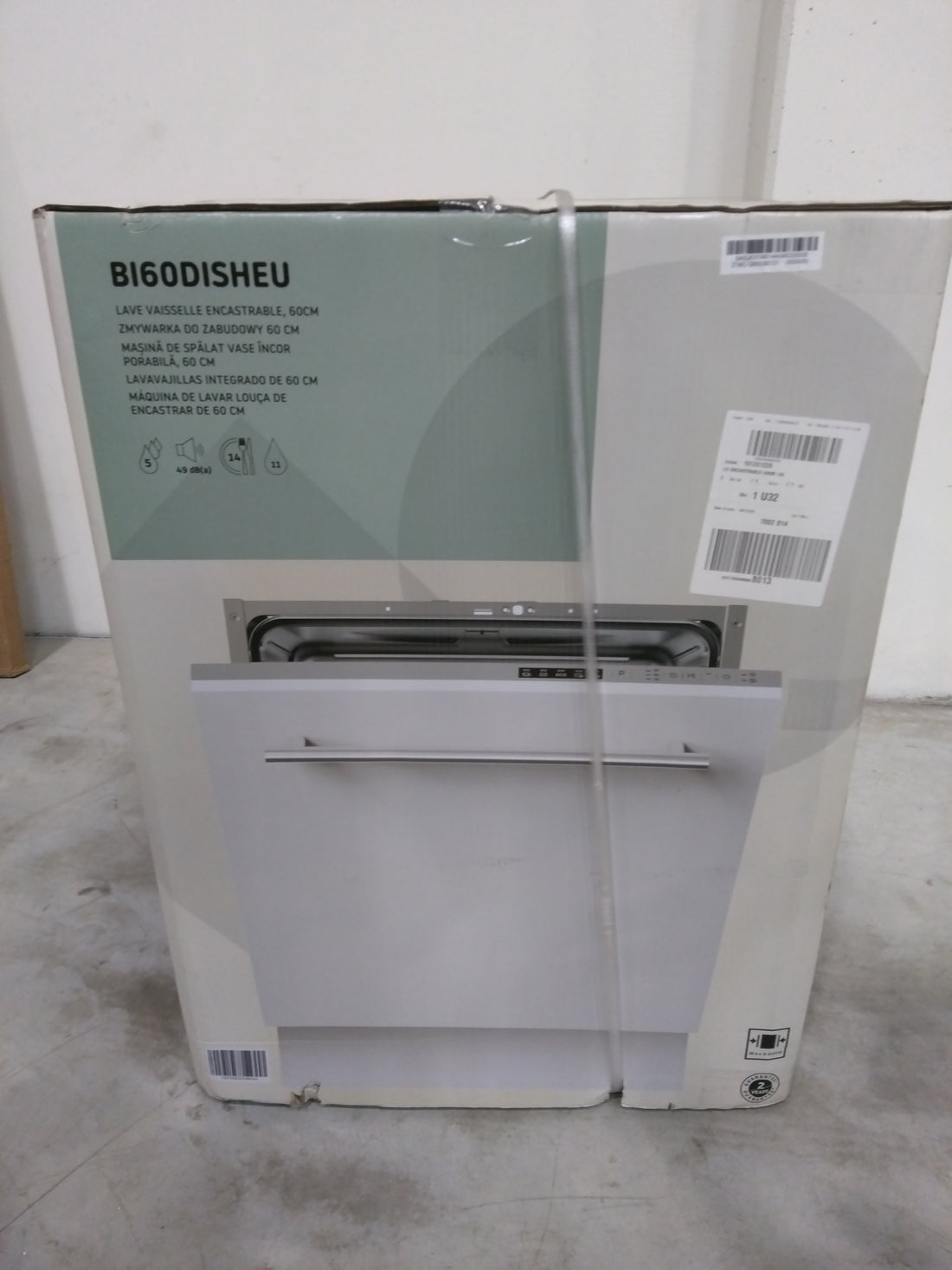 Lave-Vaisselle Encastrable 14 Cvts Reconditionné KINGFISHER BI60DISHEU : détails