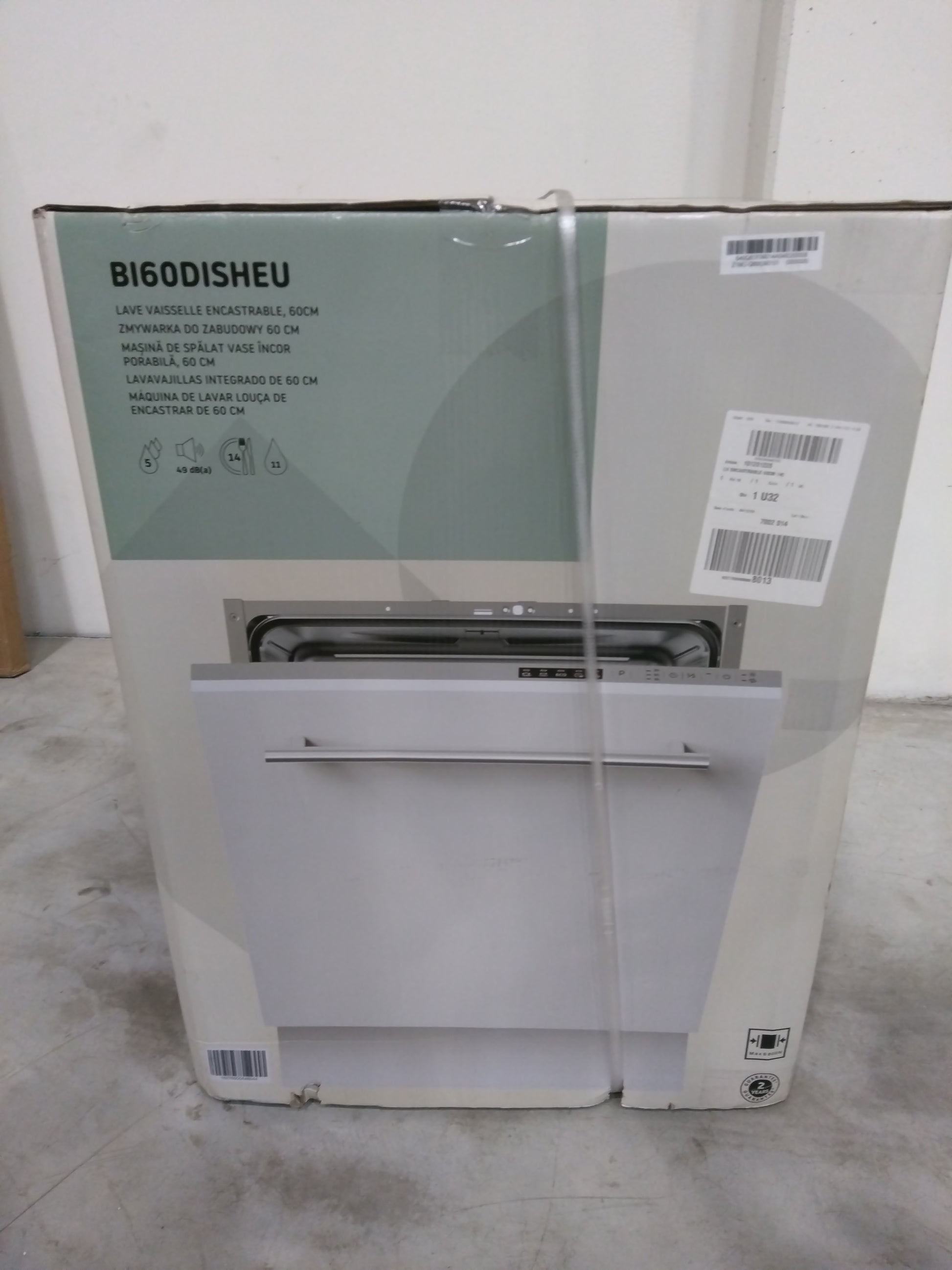 Lave-Vaisselle Encastrable 14 Cvts Reconditionné KINGFISHER BI60DISHEU : détails