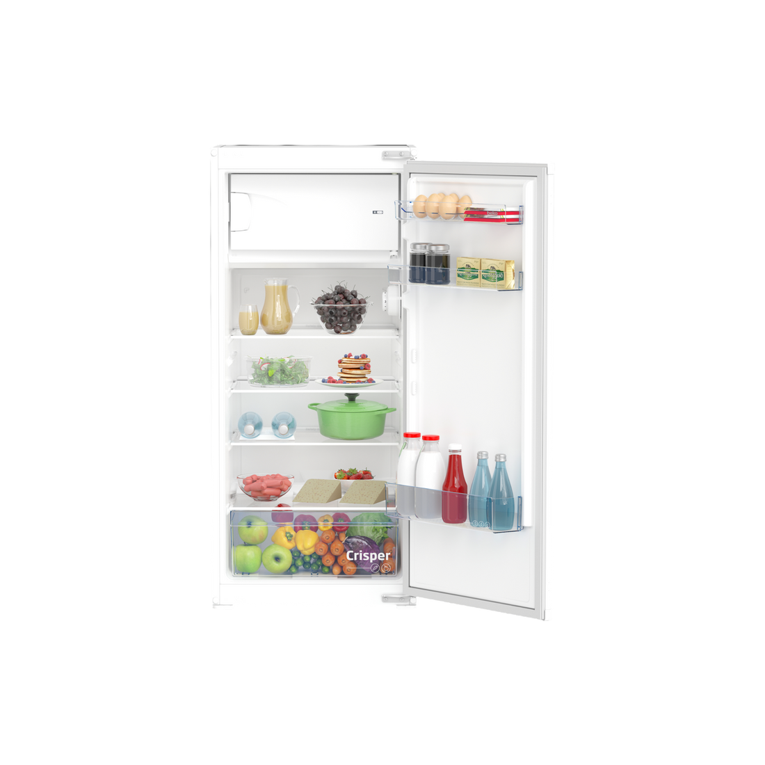 Réfrigérateur Encastrable 175 L Reconditionné BEKO BSSA210K4SN : vue de l'intérieur