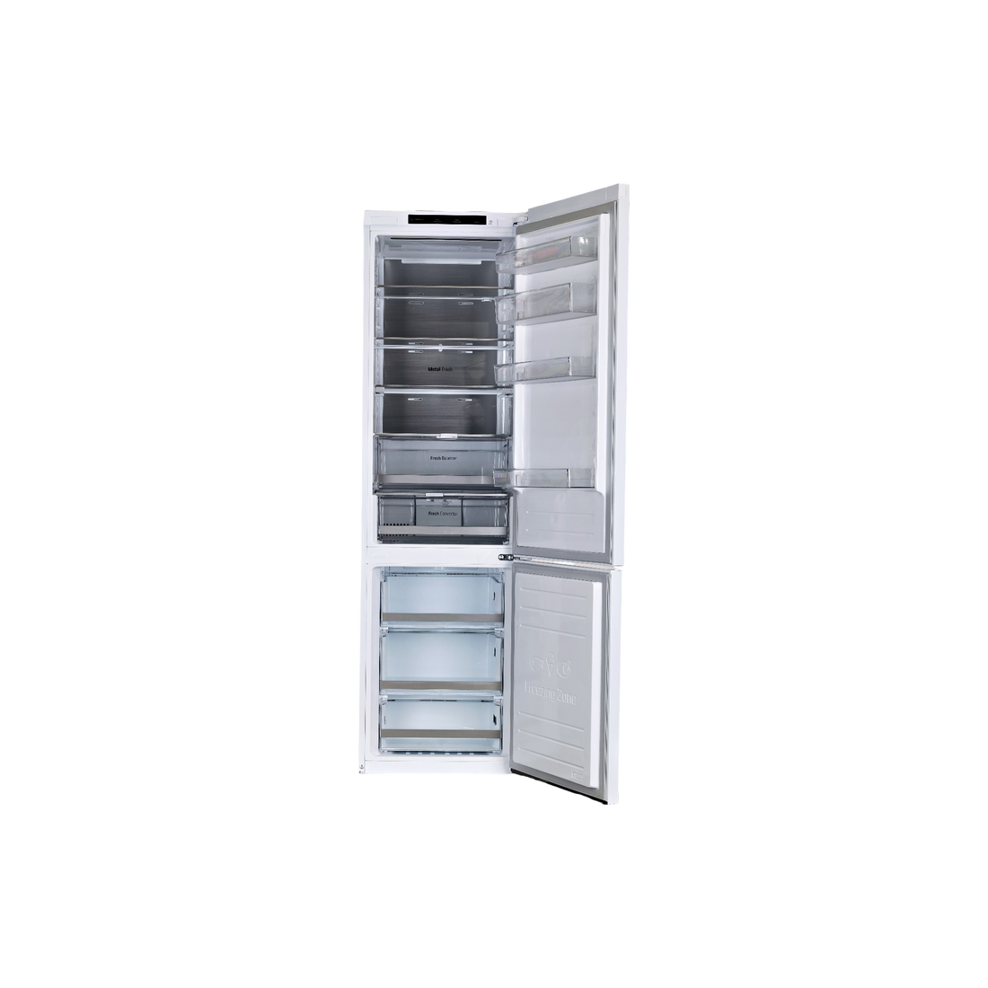 Réfrigérateur Avec Congélateur 384 L Reconditionné LG GBB72SWVEN : vue de l'intérieur