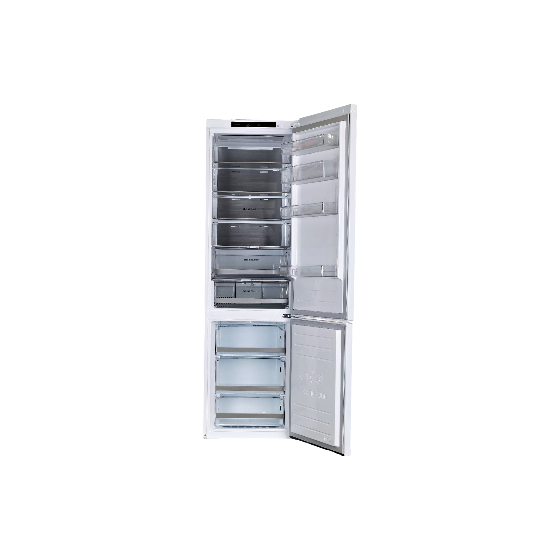 Réfrigérateur Avec Congélateur 384 L Reconditionné LG GBB72SWVEN : vue de l'intérieur