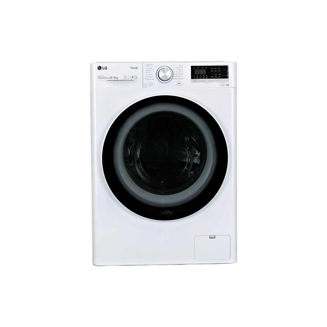 Lave-Linge Sechant 8 kg Reconditionné LG F864V40WRS : vue de face