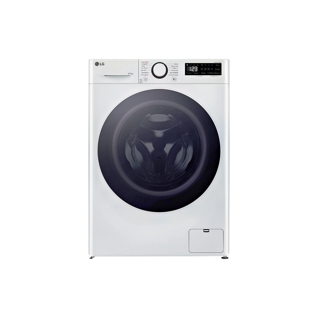 Lave-Linge Sechant 9 kg Reconditionné LG F952SR50WRS : vue de face