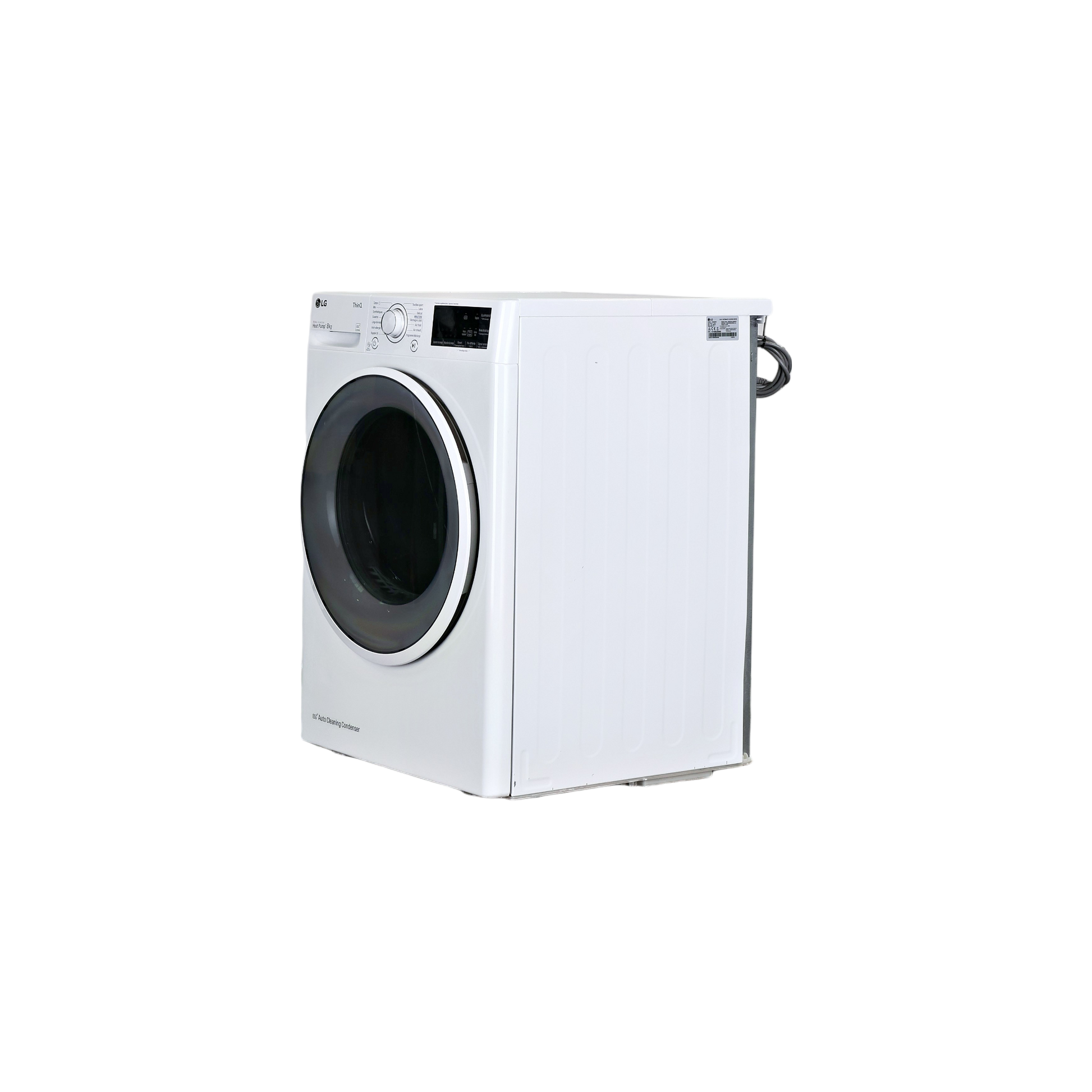 Seche-Linge Pompe À Chaleur 8 kg Reconditionné LG RH8030WH : vue du côté gauche