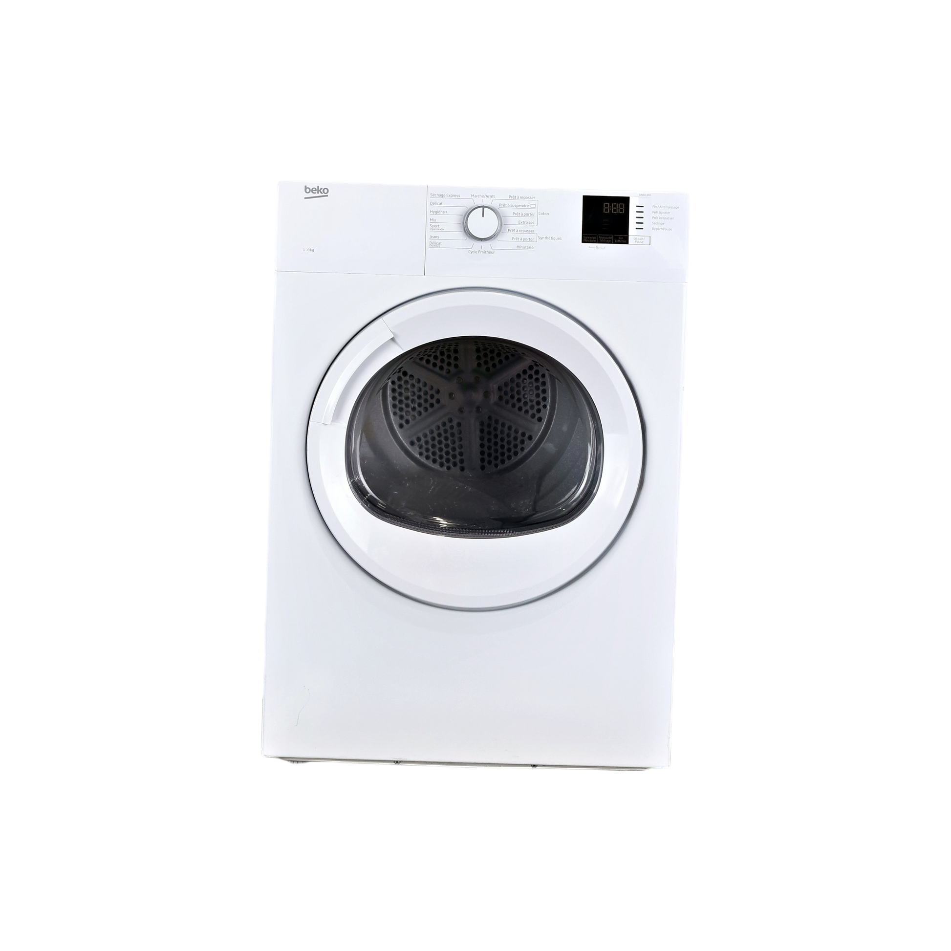 Seche-Linge Evacuation 8 kg Reconditionné BEKO DA8013PA : vue de face