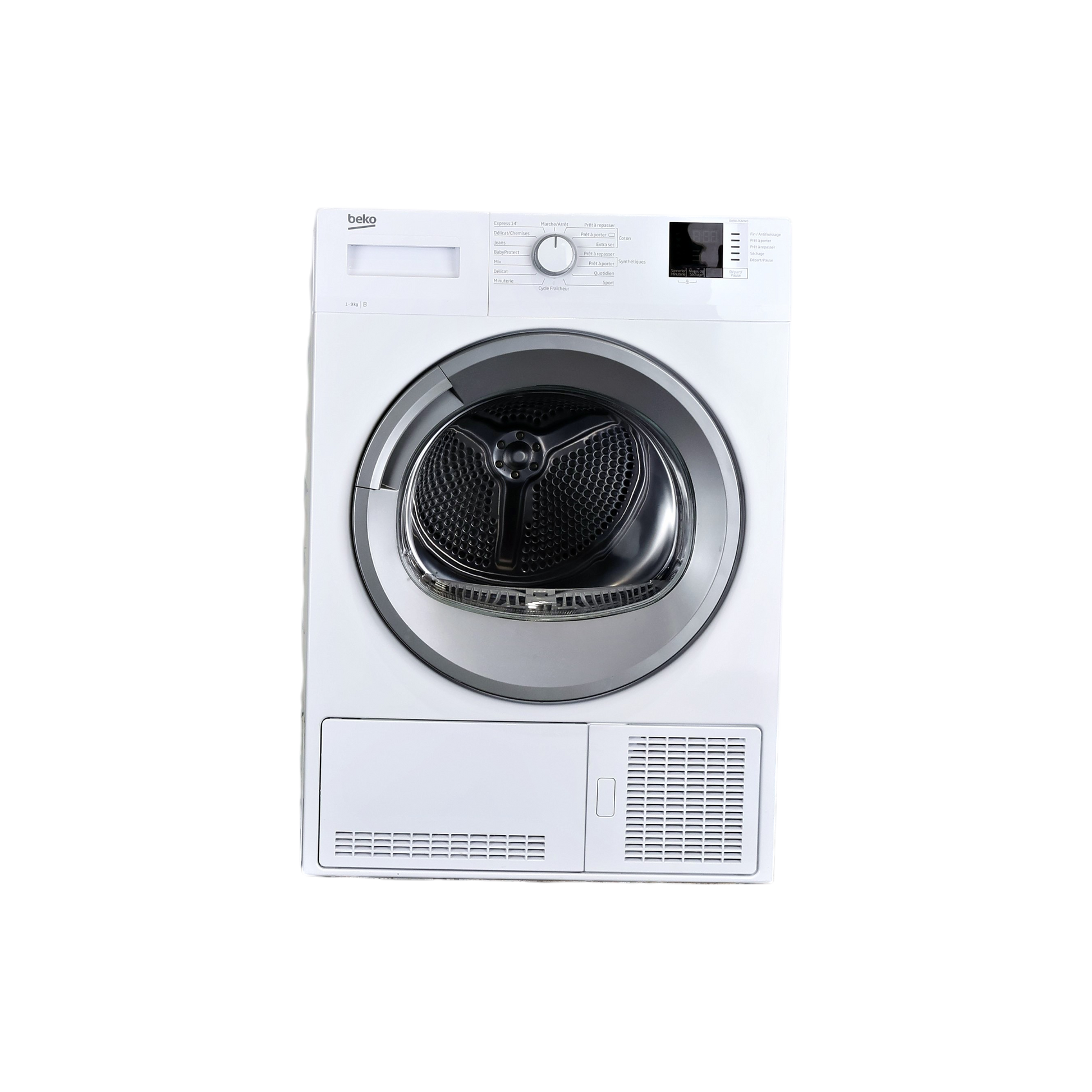 Seche-Linge Condensation 9 kg Reconditionné BEKO DU9112GA0WS : vue de face