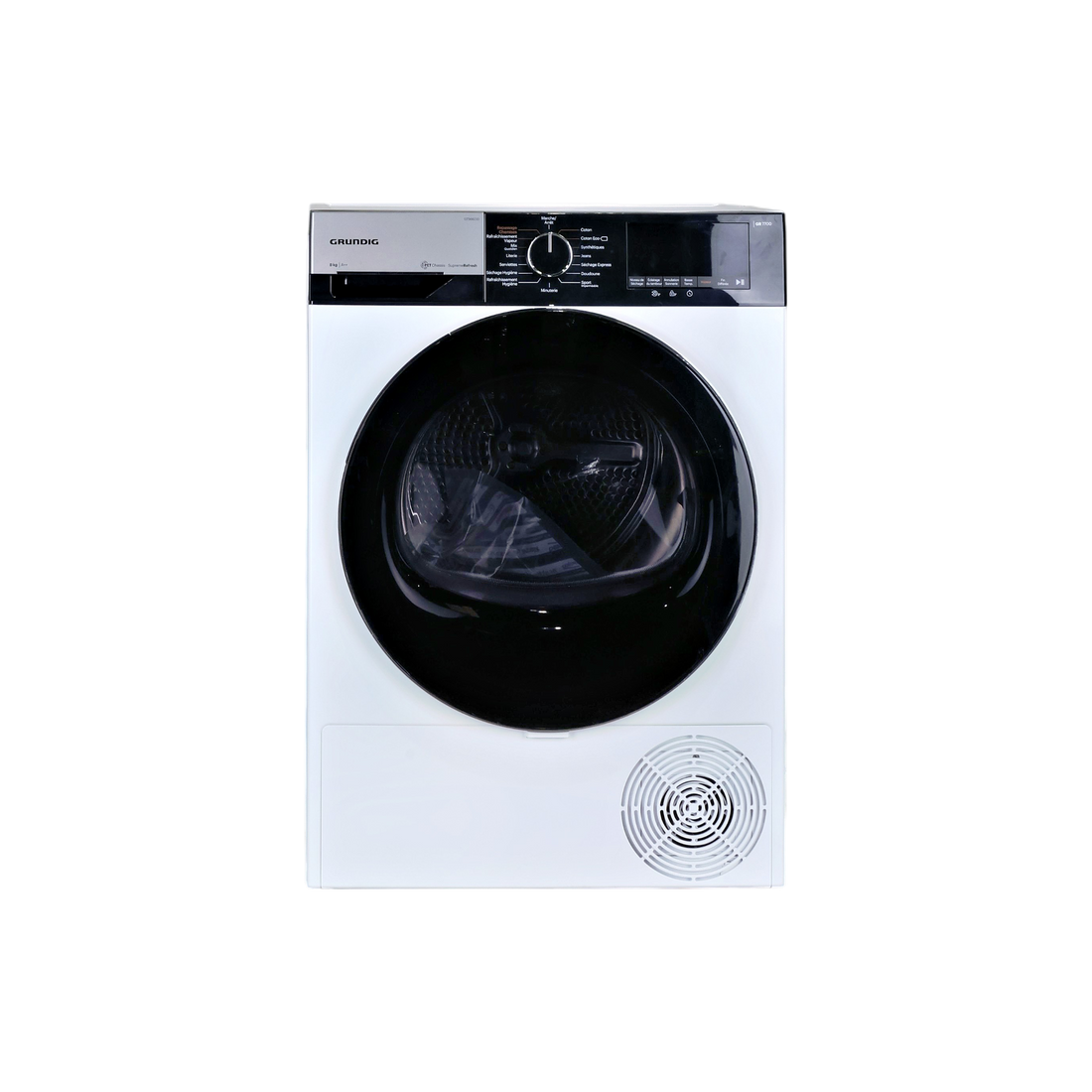 Seche-Linge Pompe À Chaleur 8 kg Reconditionné GRUNDIG GT56823D : vue de face