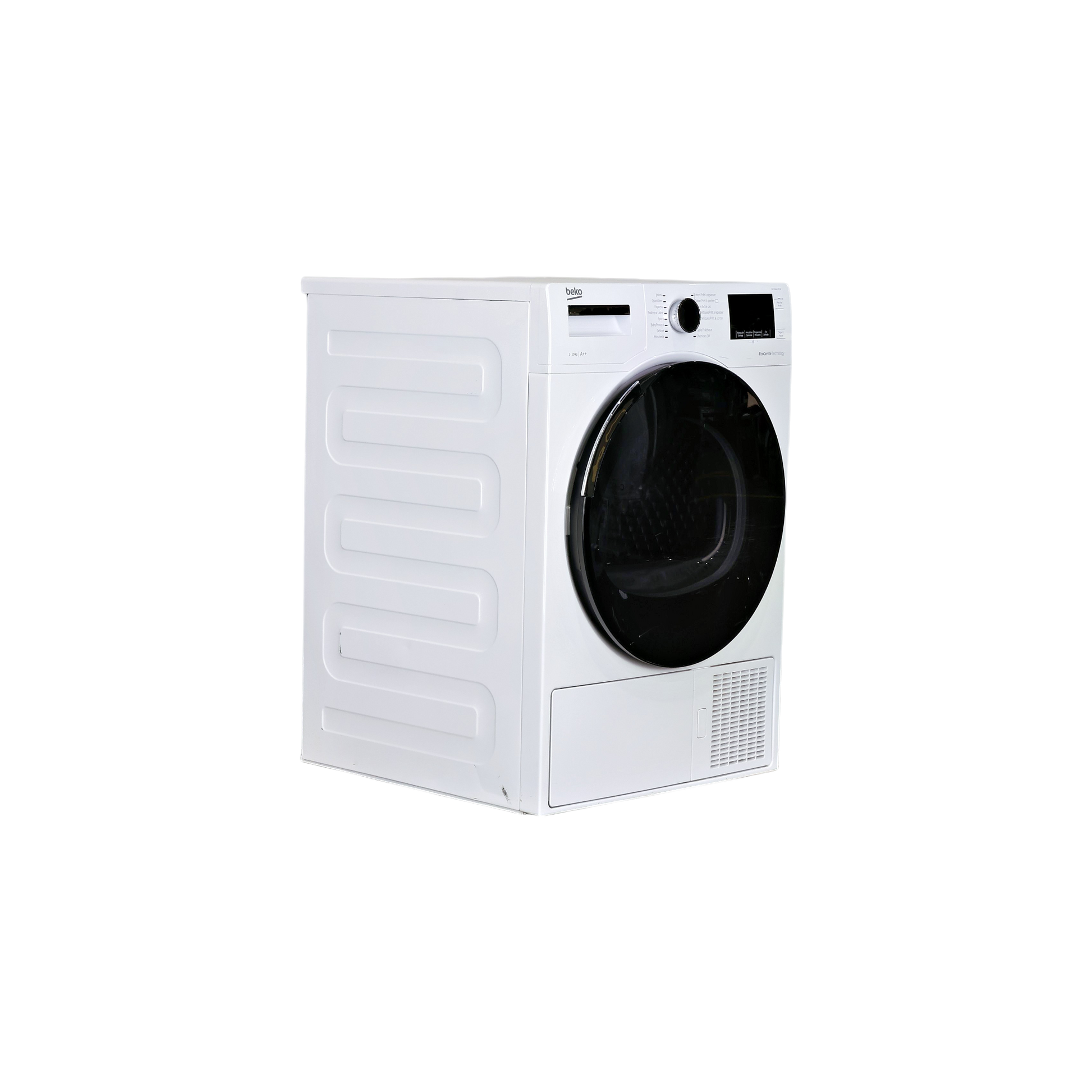 Seche-Linge Pompe À Chaleur 10 kg Reconditionné BEKO DH10444PX1W : vue du côté droit
