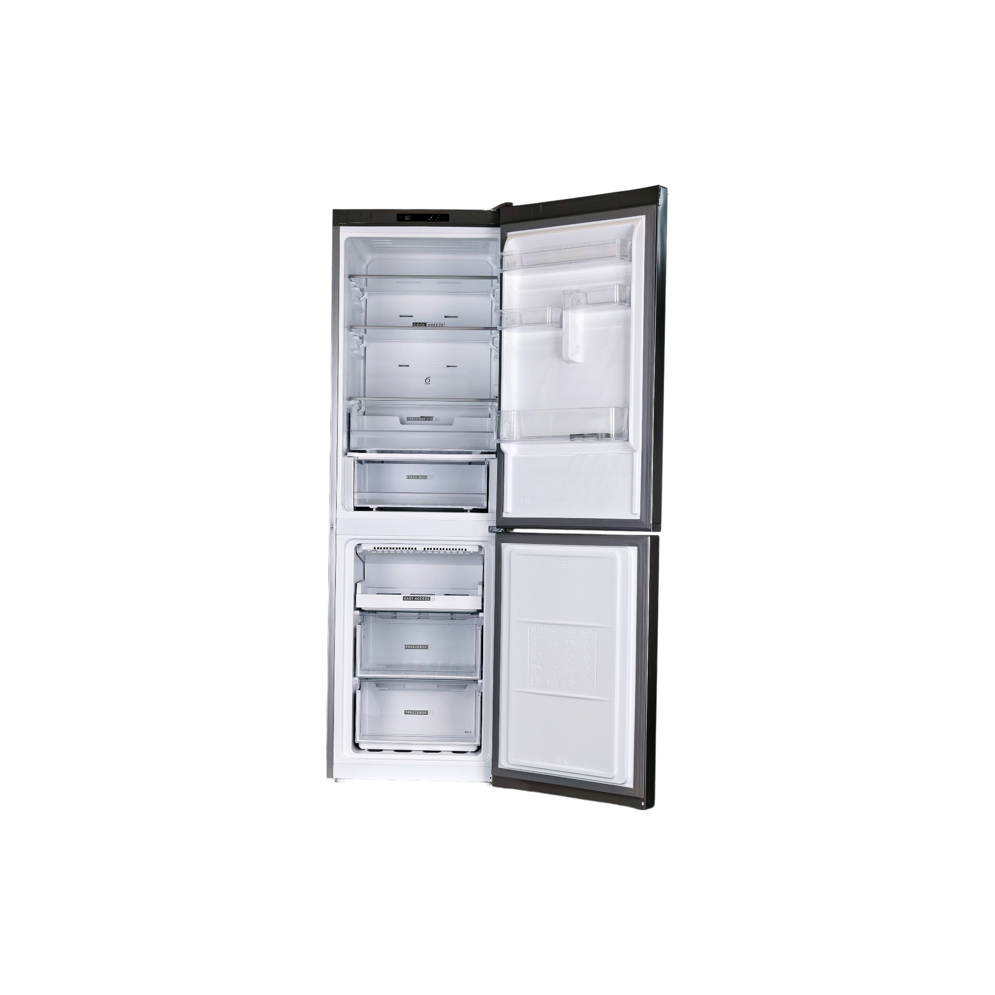 Réfrigérateur Avec Congélateur 335 L Reconditionné WHIRLPOOL W7X 82I OX : vue de l'intérieur