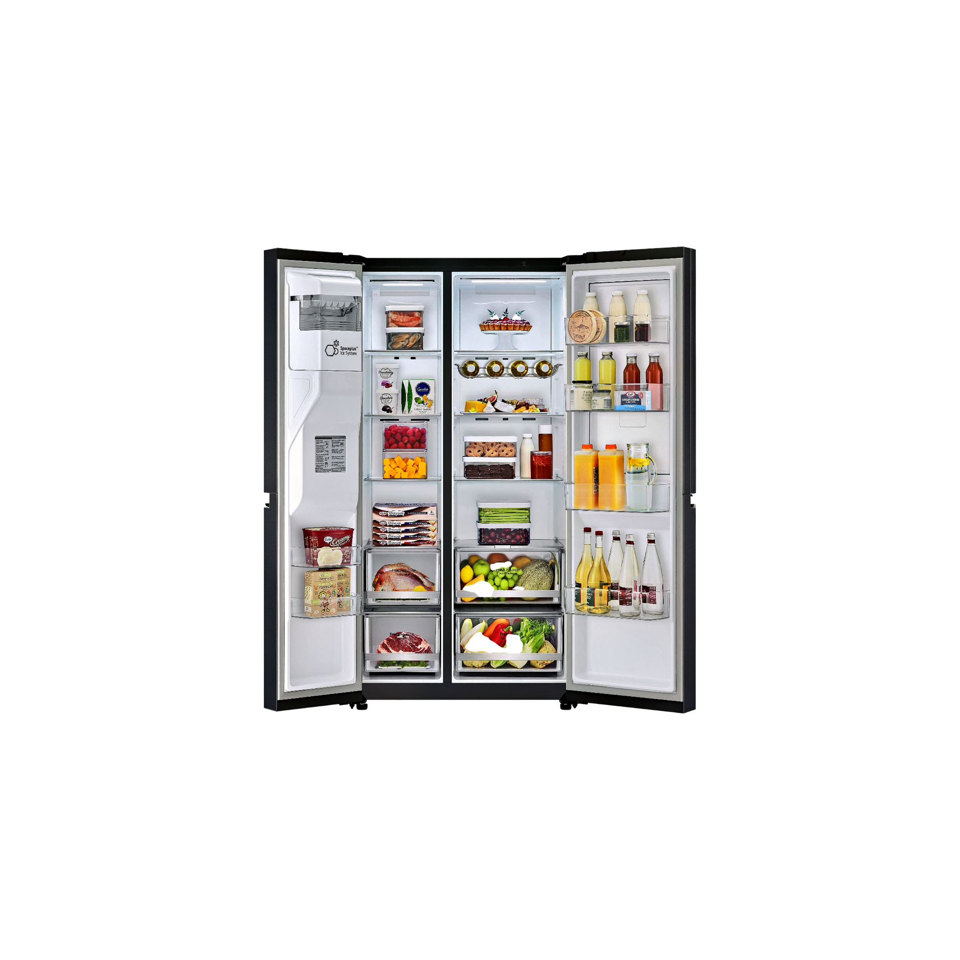 Réfrigérateur Américain 635 L Reconditionné LG GSJV80MCLE : vue de l'intérieur