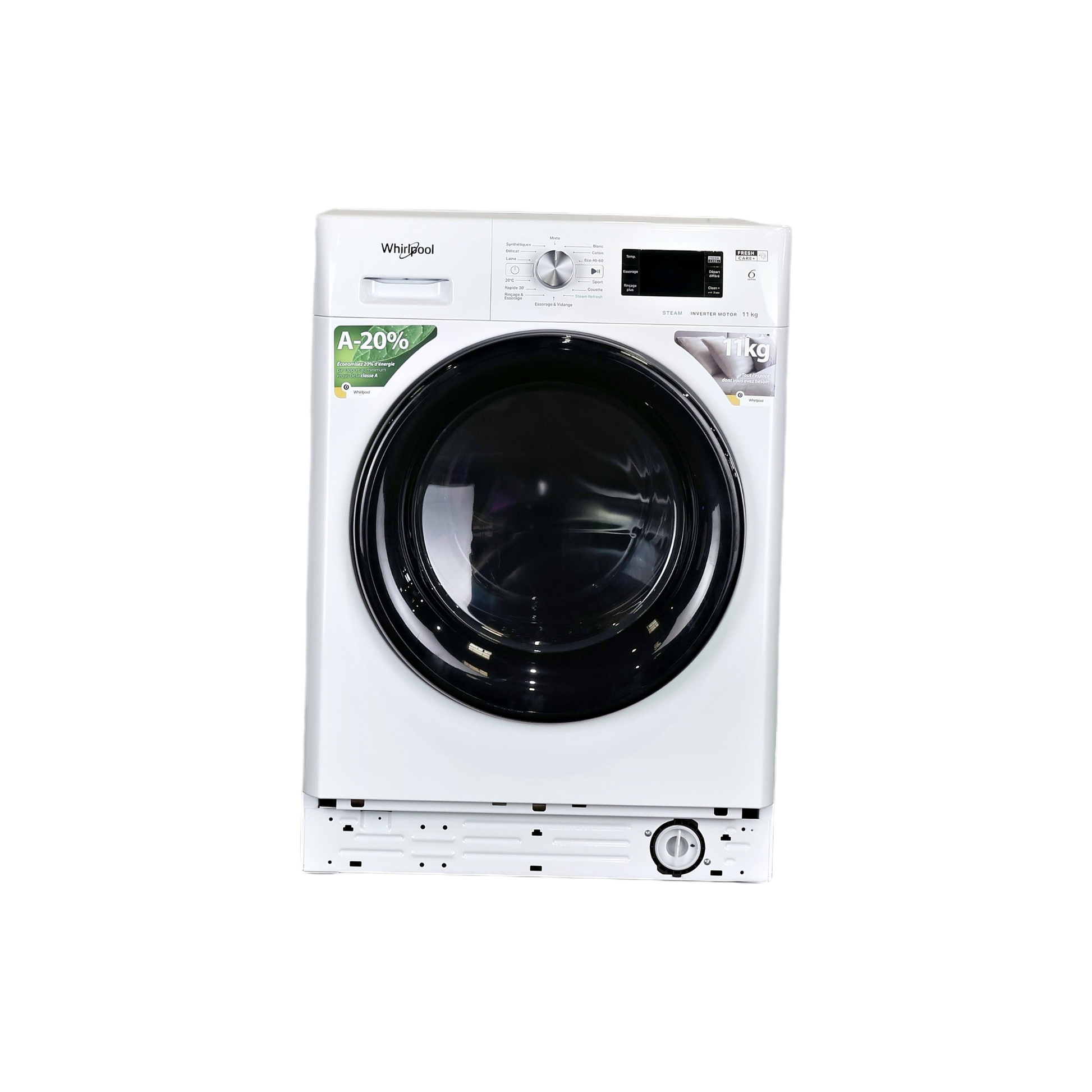 Lave-Linge Hublot 11 kg Reconditionné WHIRLPOOL FFBB11489BVFR : vue de face