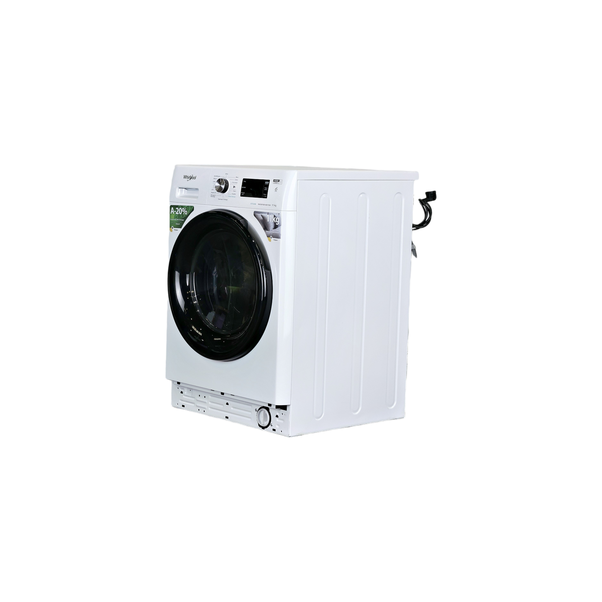 Lave-Linge Hublot 11 kg Reconditionné WHIRLPOOL FFBB11489BVFR : vue du côté gauche