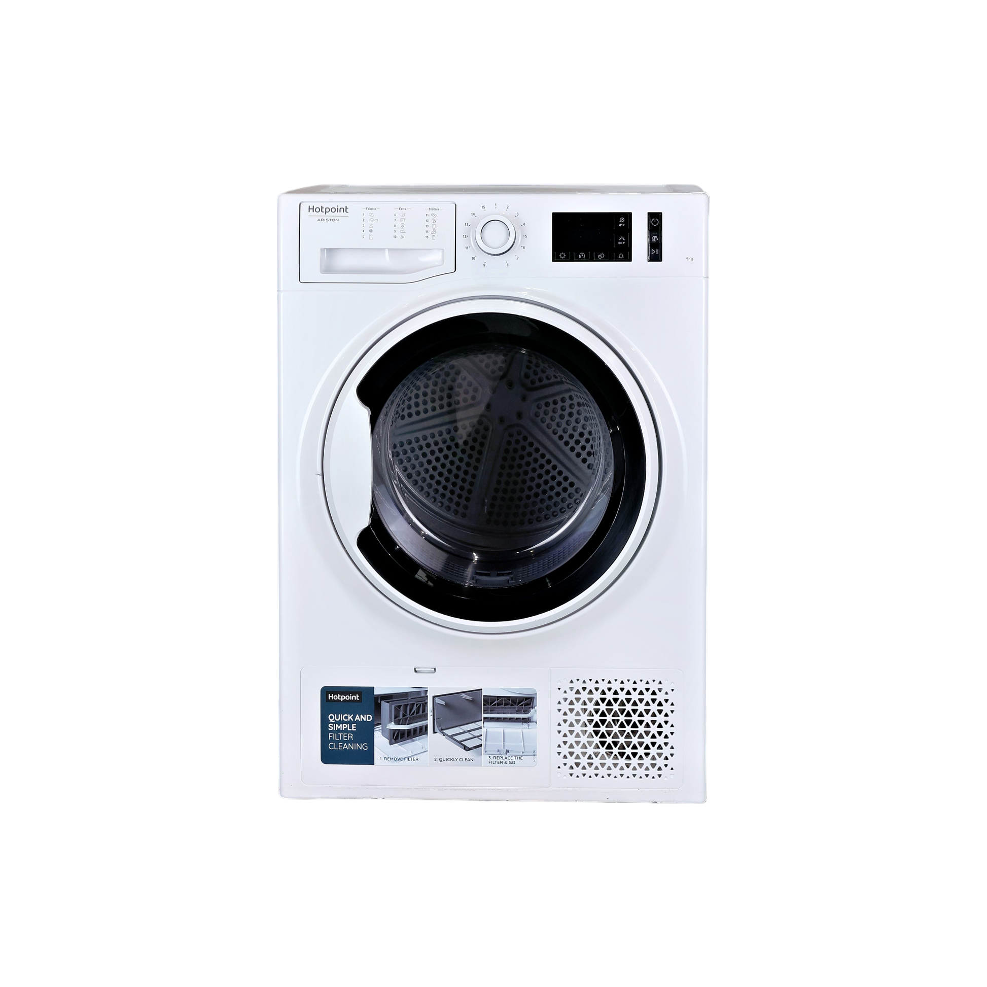 Seche-Linge Pompe À Chaleur 9 kg Reconditionné HOTPOINT NT M11 91WK EU : vue de face