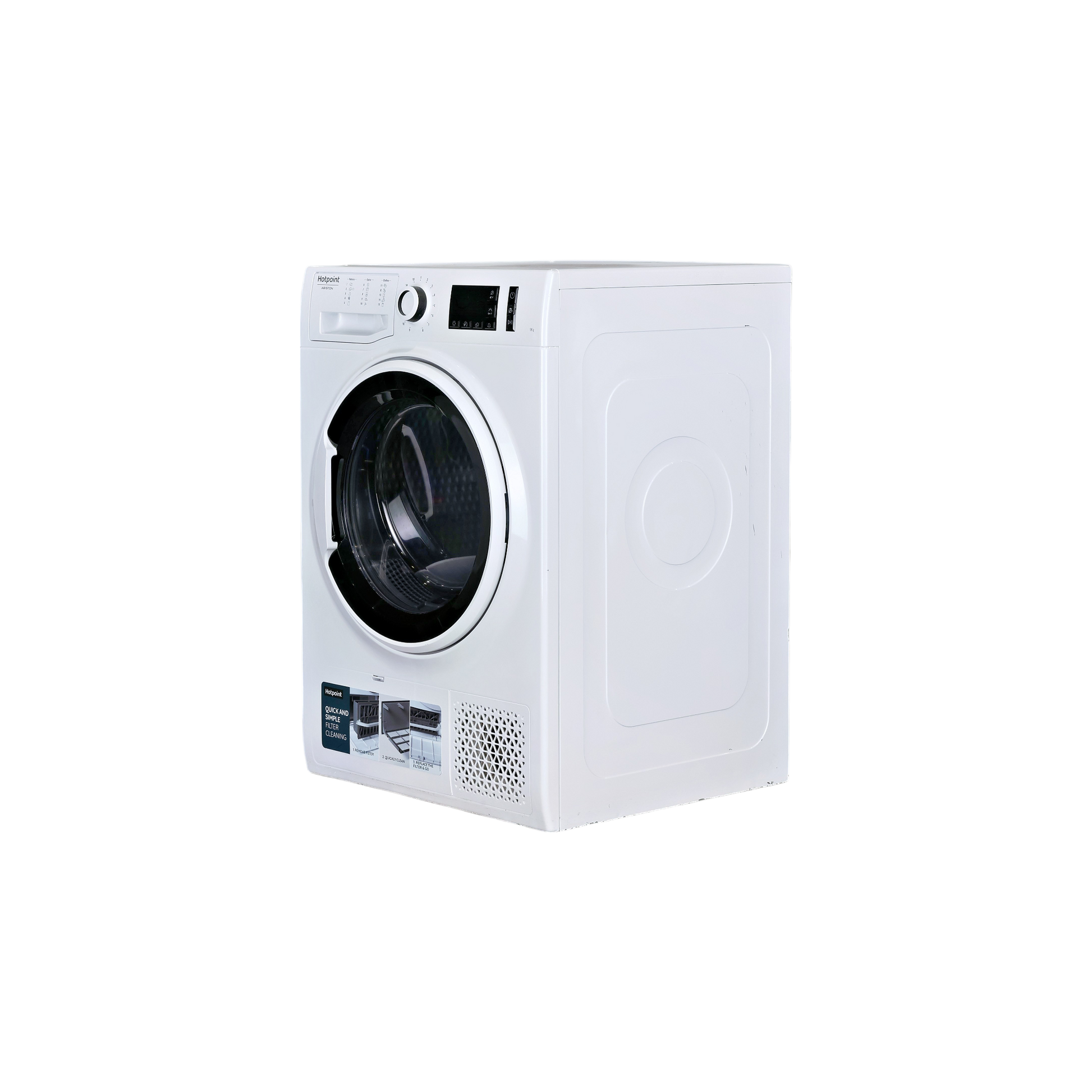 Seche-Linge Pompe À Chaleur 9 kg Reconditionné HOTPOINT NT M11 91WK EU : vue du côté gauche