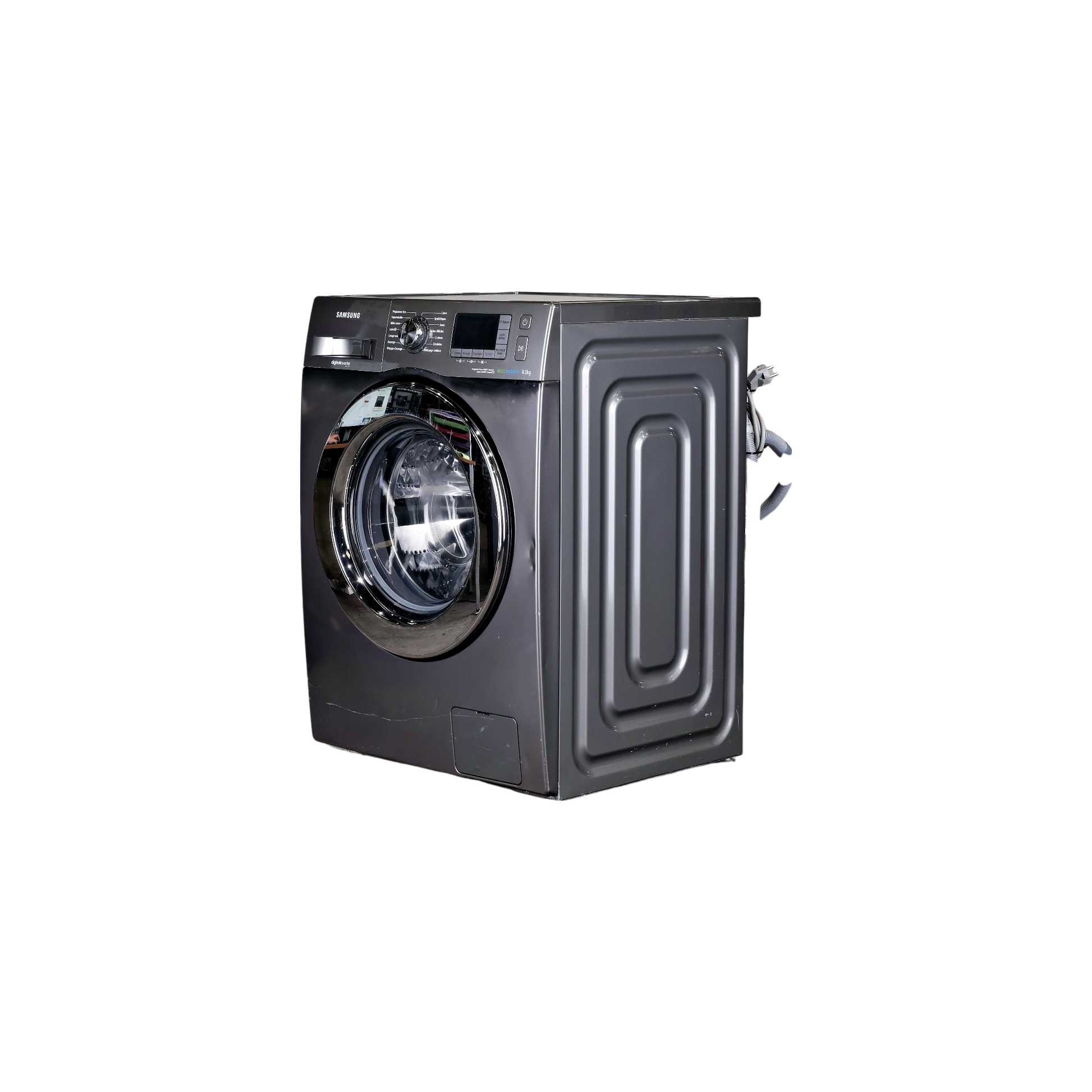 Lave-Linge Hublot 8 kg Reconditionné SAMSUNG WF80F5E5U4X : vue du côté gauche
