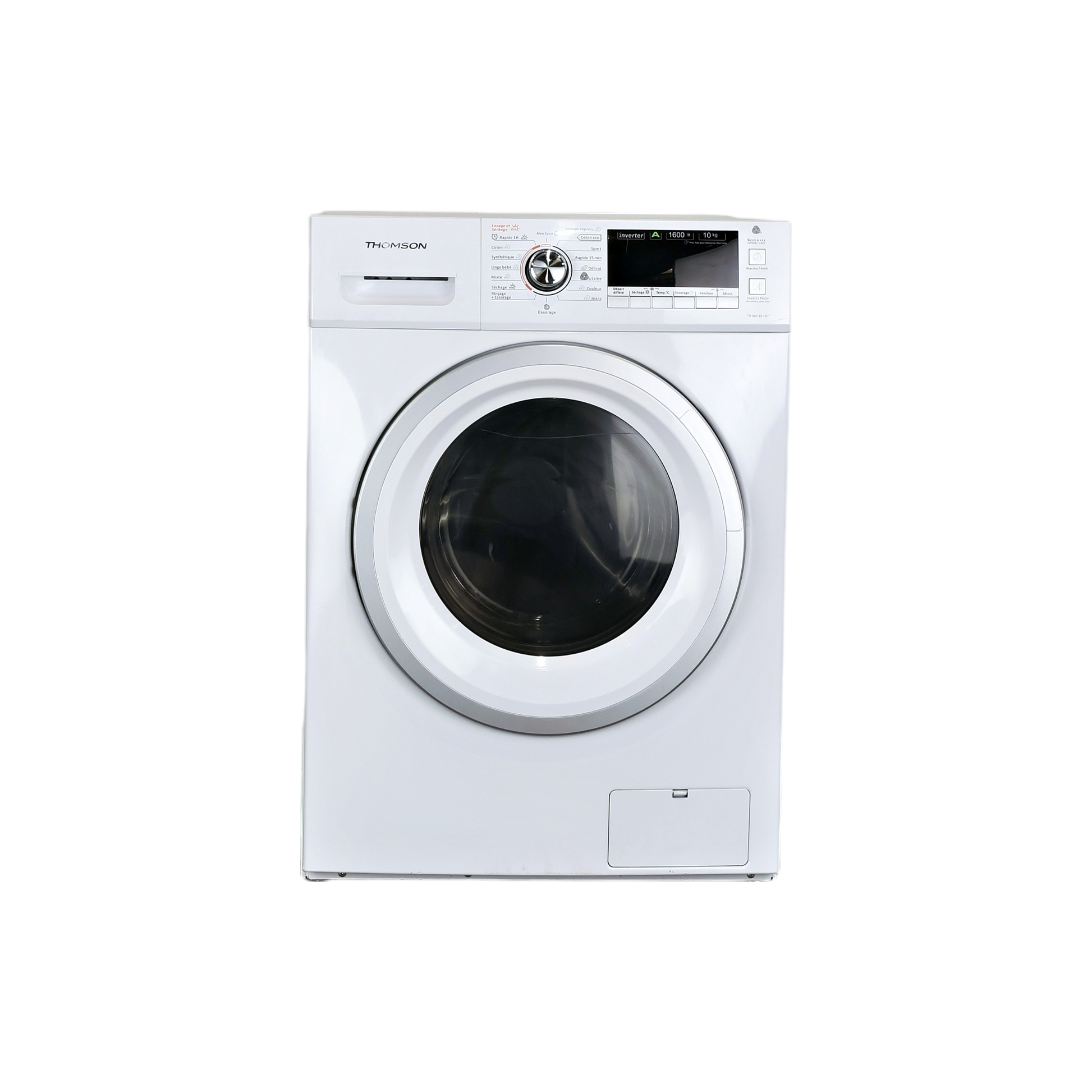 Lave-Linge Sechant 10 kg Reconditionné THOMSON THWD16107 : vue de face
