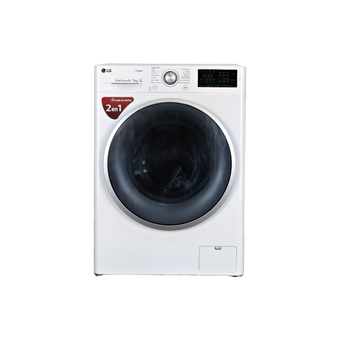 Lave-Linge Sechant 8 kg Reconditionné LG F854J61WRS : vue de face