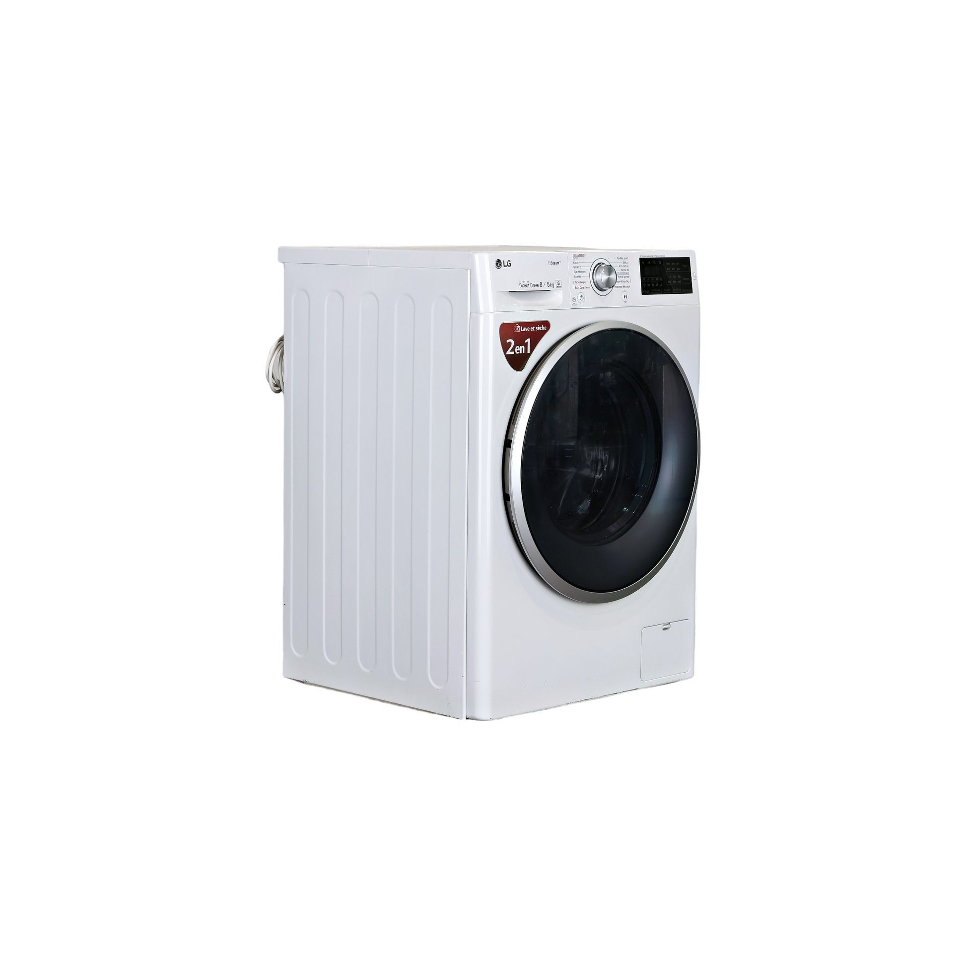Lave-Linge Sechant 8 kg Reconditionné LG F854J61WRS : vue du côté droit