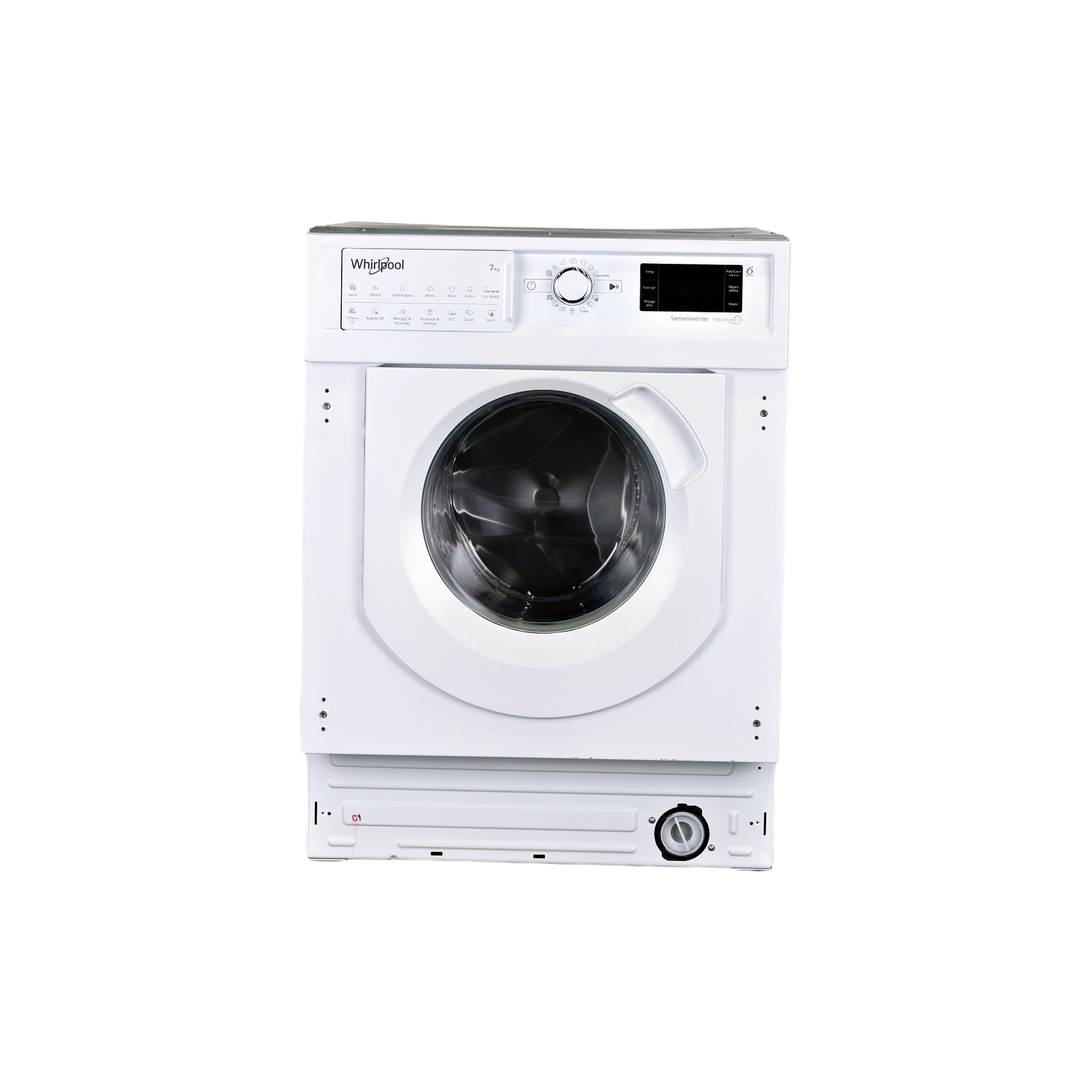 Lave-Linge Hublot 7 kg Reconditionné WHIRLPOOL BIWMWG71483FRN : vue de face