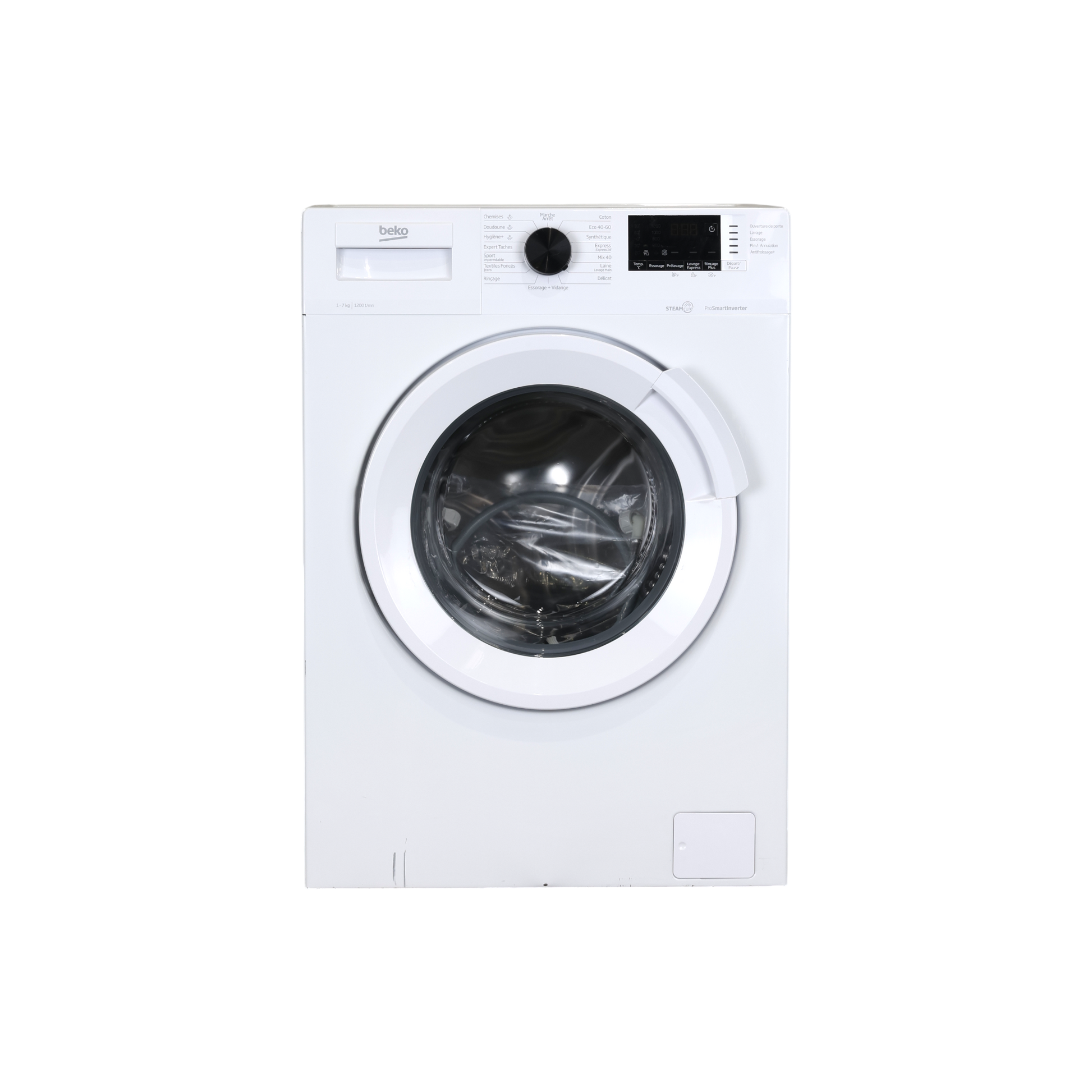 Lave-Linge Hublot 7 kg Reconditionné BEKO DWUE7222B0WS : vue de face