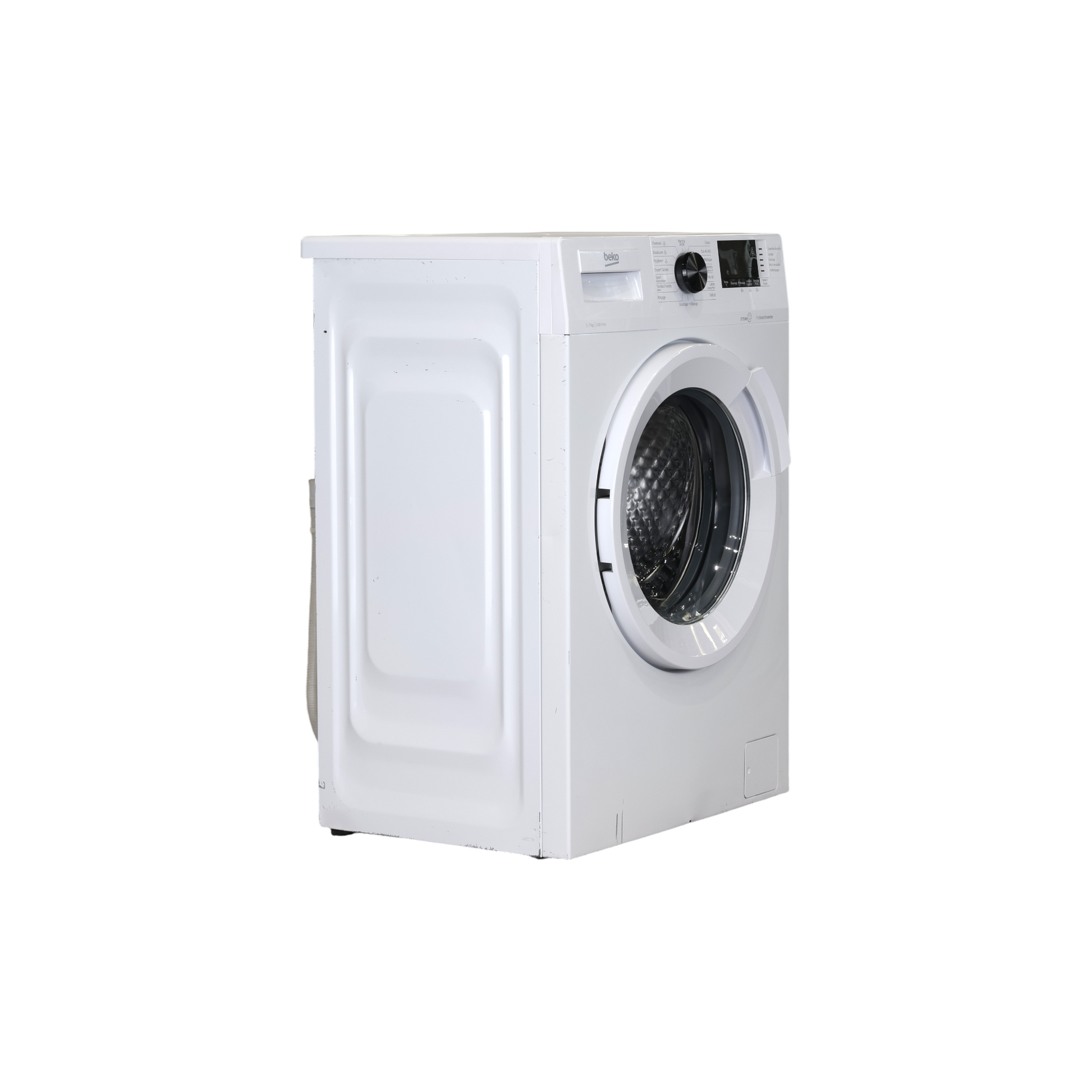 Lave-Linge Hublot 7 kg Reconditionné BEKO DWUE7222B0WS : vue du côté gauche