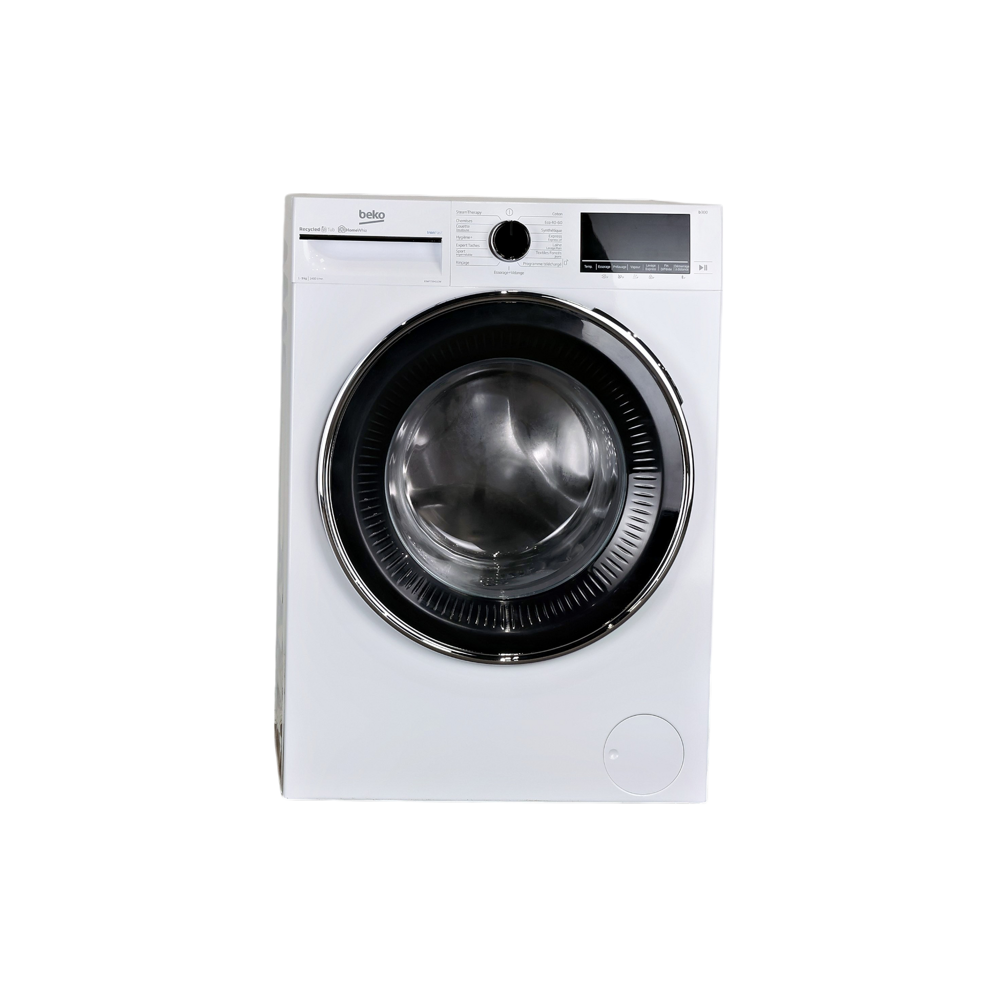 Lave-Linge Hublot 9 kg Reconditionné BEKO B3WFT594110W : vue de face