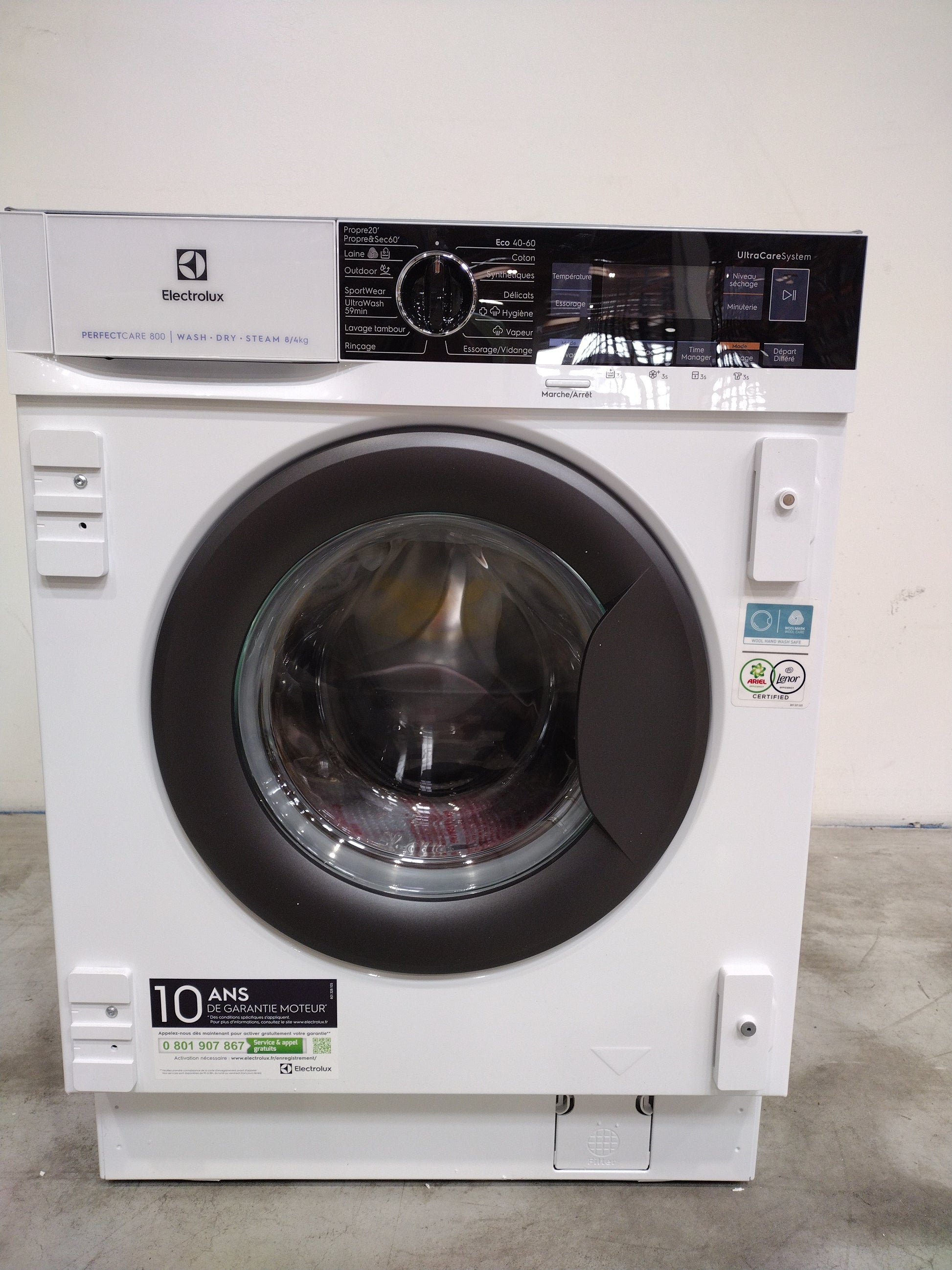 Lave-Linge Sechant 8 kg Reconditionné ELECTROLUX EW8W1684BI : détails