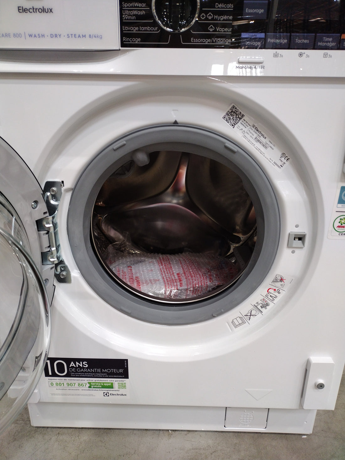 Lave-Linge Sechant 8 kg Reconditionné ELECTROLUX EW8W1684BI : détails