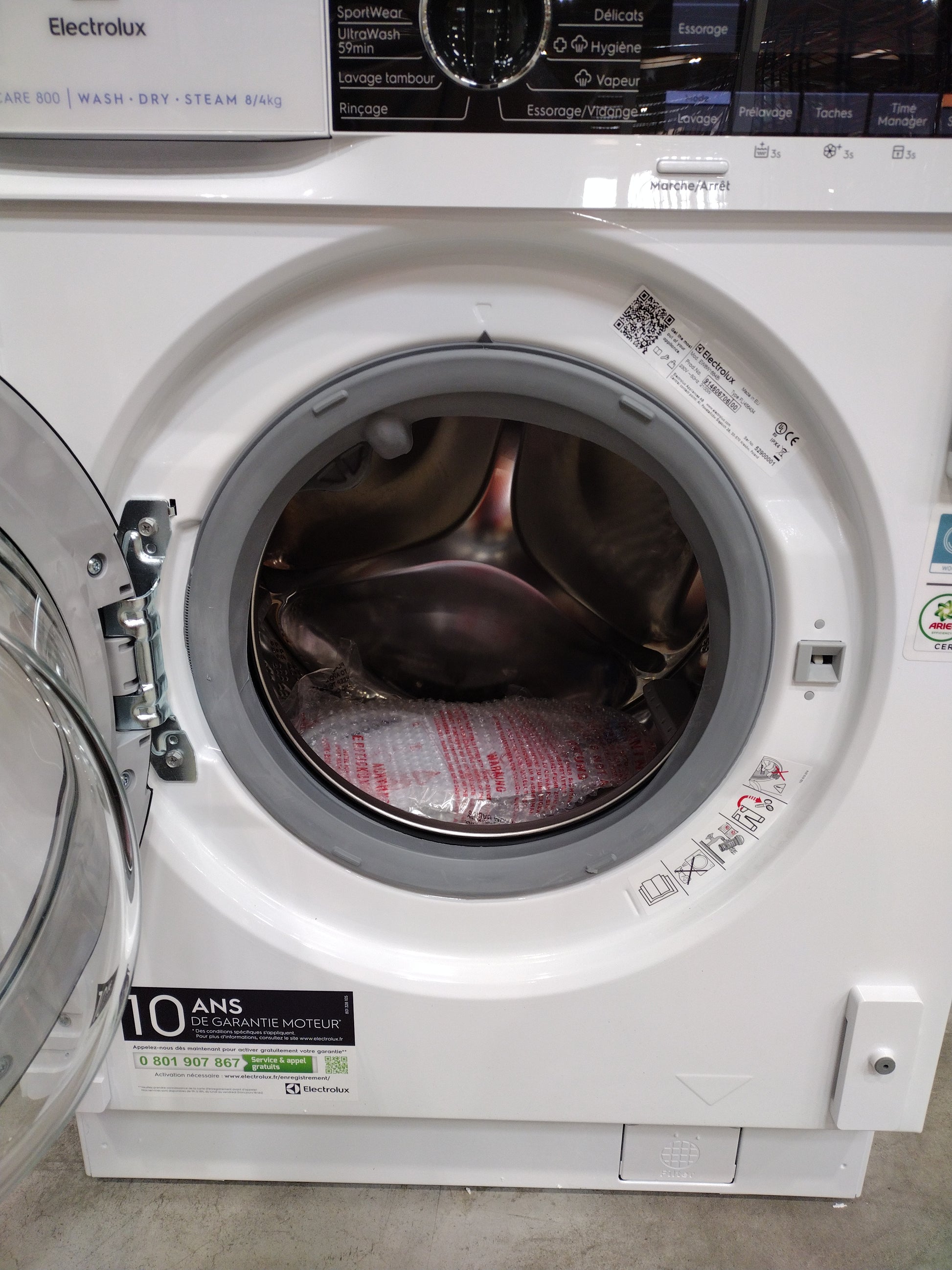 Lave-Linge Sechant 8 kg Reconditionné ELECTROLUX EW8W1684BI : détails