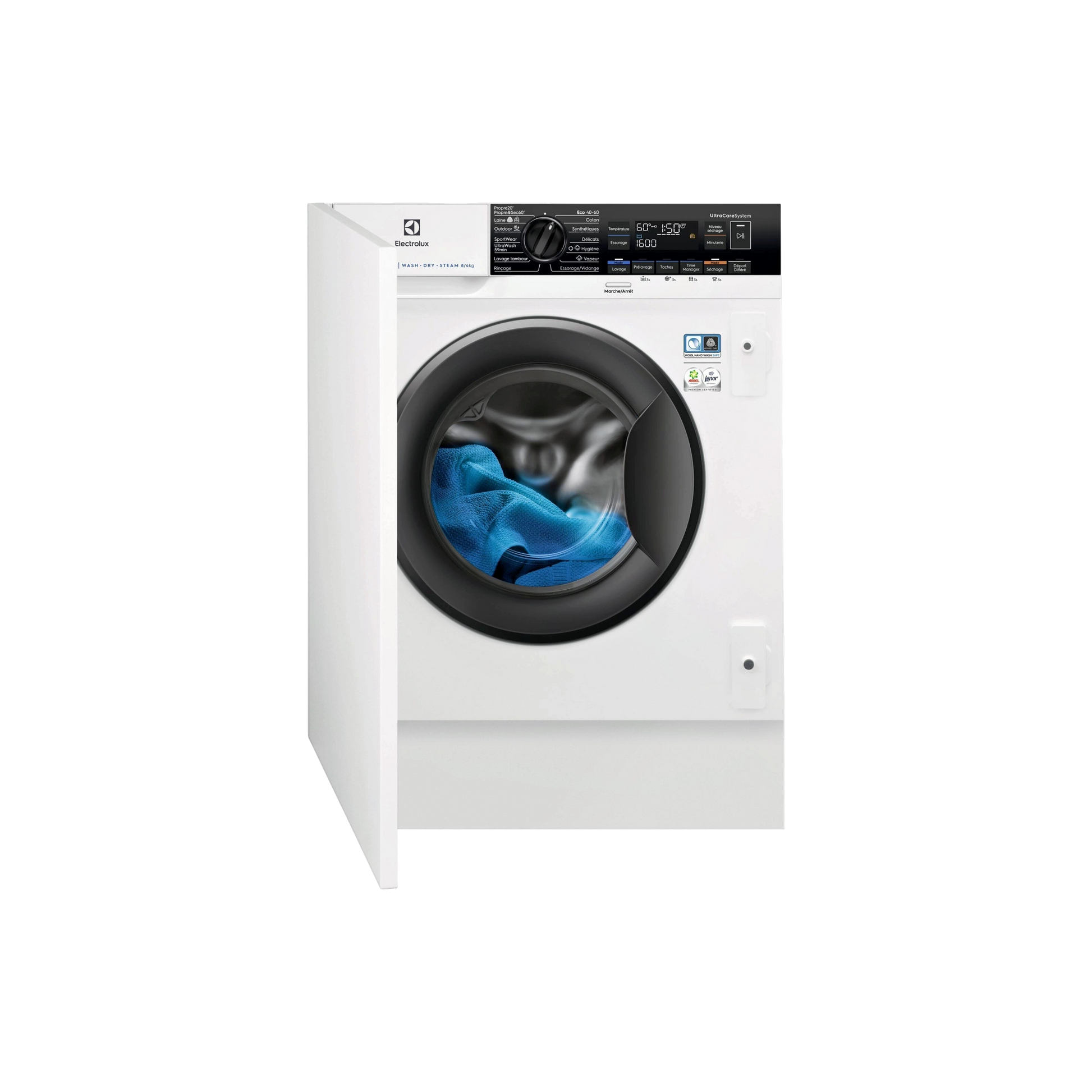 Lave-Linge Sechant 8 kg Reconditionné ELECTROLUX EW8W1684BI : vue de face