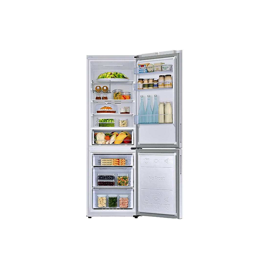 Réfrigérateur Avec Congélateur 344 L Reconditionné SAMSUNG RB33B612EWW : vue de l'intérieur