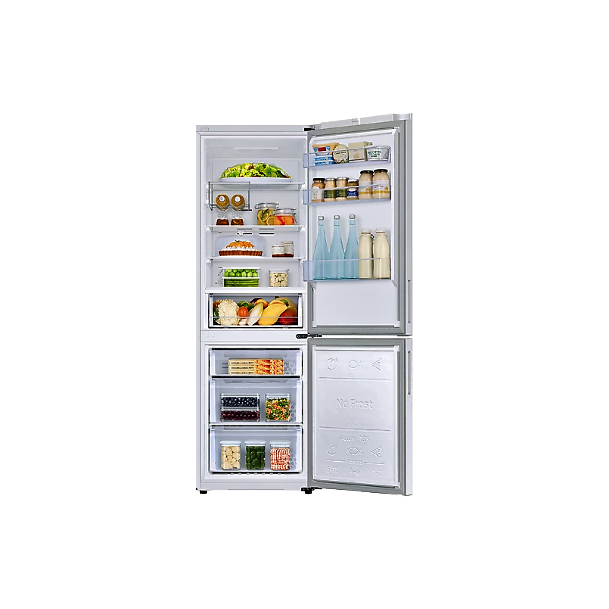 Réfrigérateur Avec Congélateur 344 L Reconditionné SAMSUNG RB33B612EWW : vue de l'intérieur