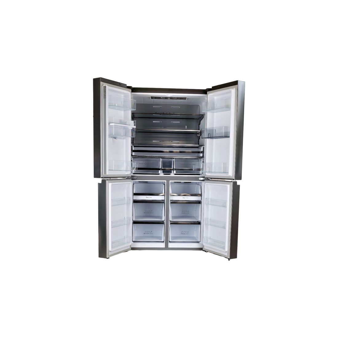 Réfrigérateur Multi-Portes 606 L Reconditionné HISENSE RQ731N4WI1 : vue de l'intérieur