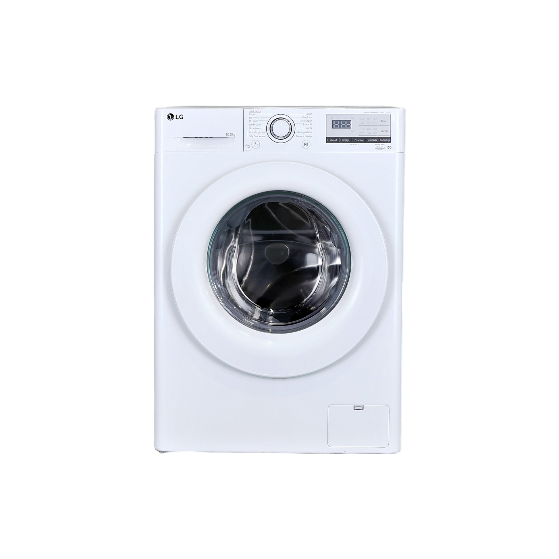 Lave-Linge Hublot 10.5 kg Reconditionné LG F14V13WHS : vue de face