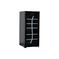 Cave À Vin De Conservation 102 Bouteilles Reconditionné LA SOMMELIERE LS102DZBLACK : vue du côté droit